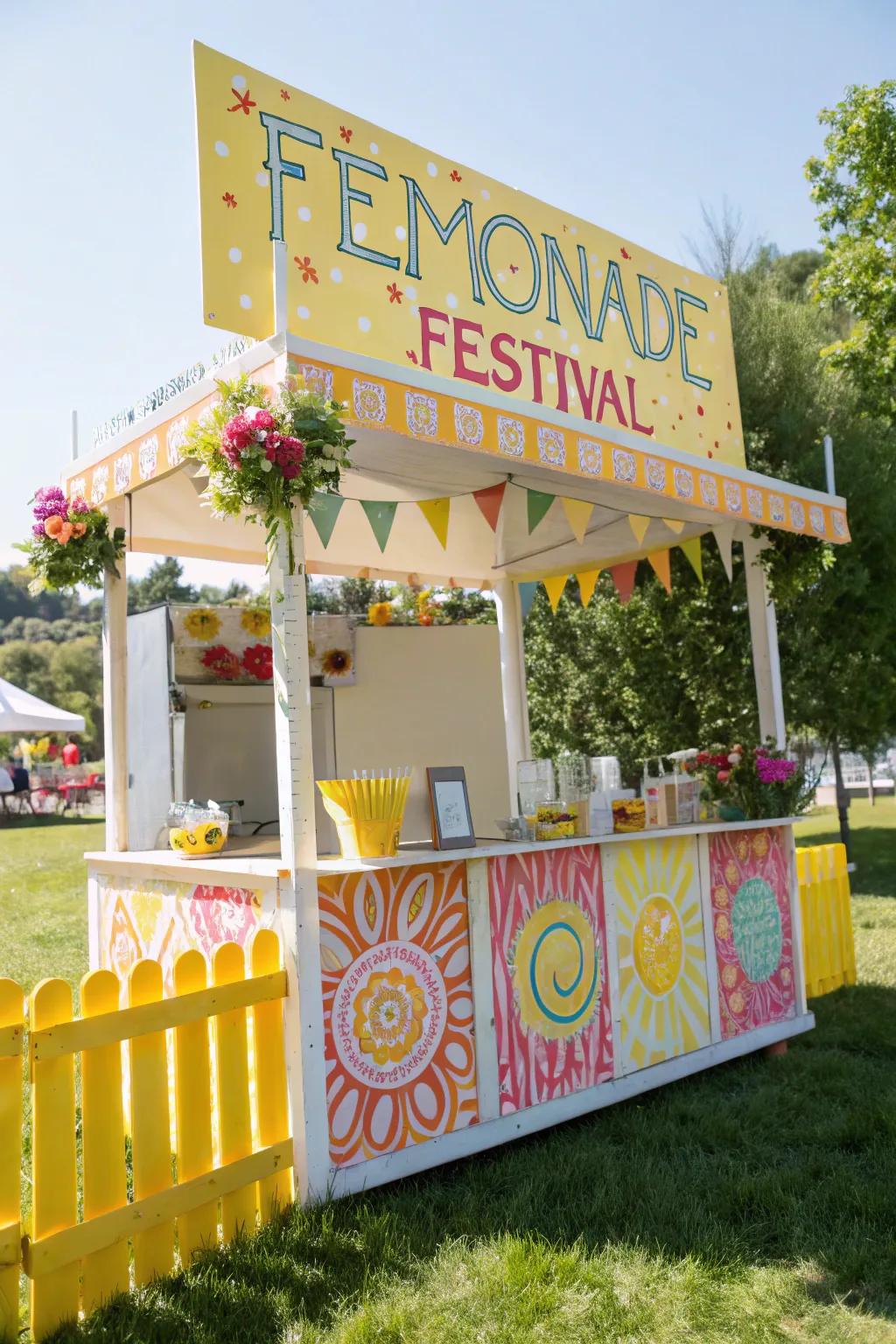 Celebration-themed signage conveys the essence of summer.