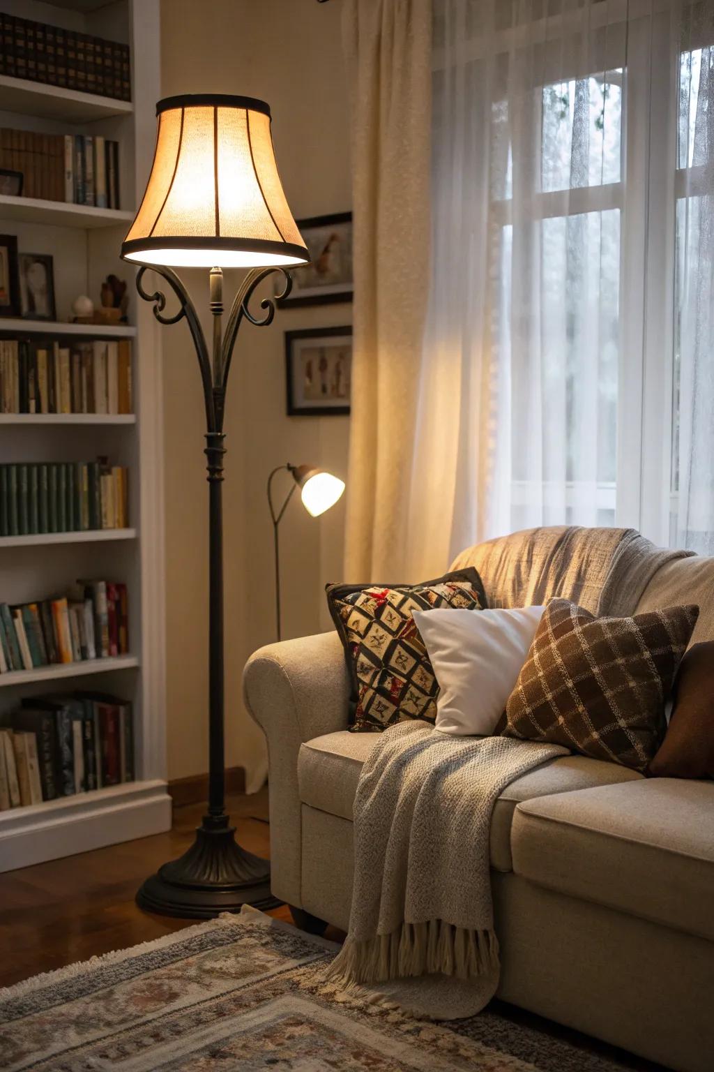 Refined lighting can transform your living area into a warm and inviting retreat.