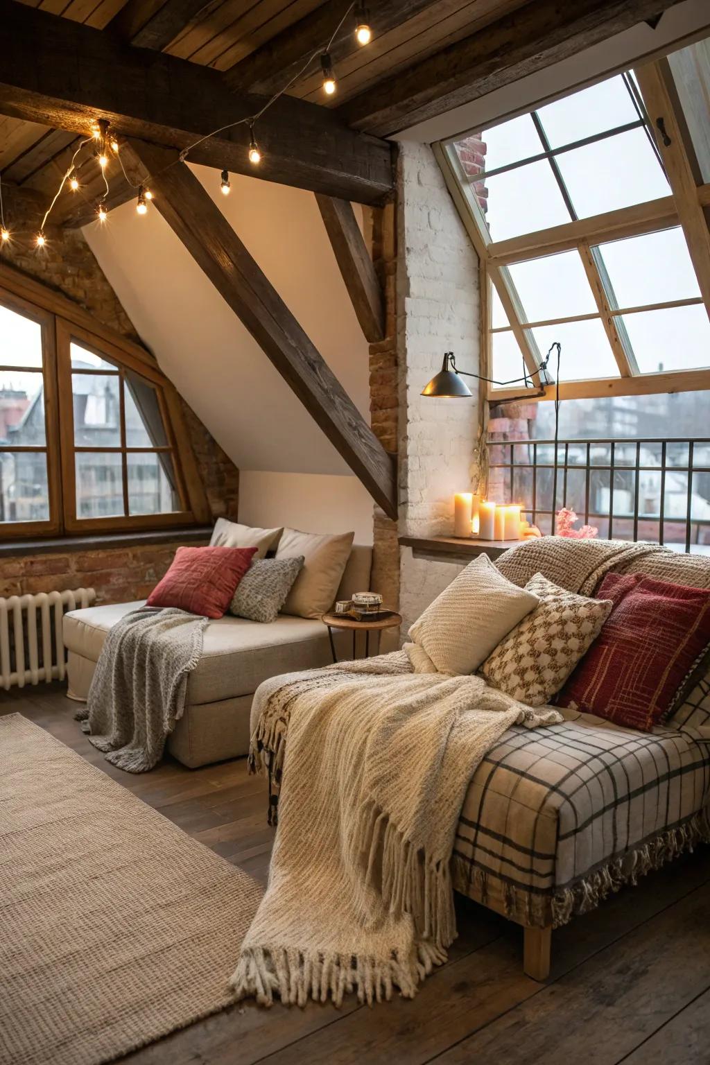 Snug corners impart warmth and closeness.