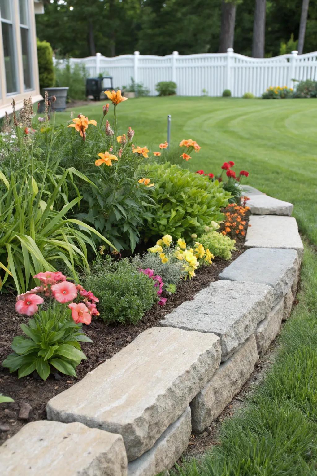 Superior bordering keeps a neat and defined garden area.