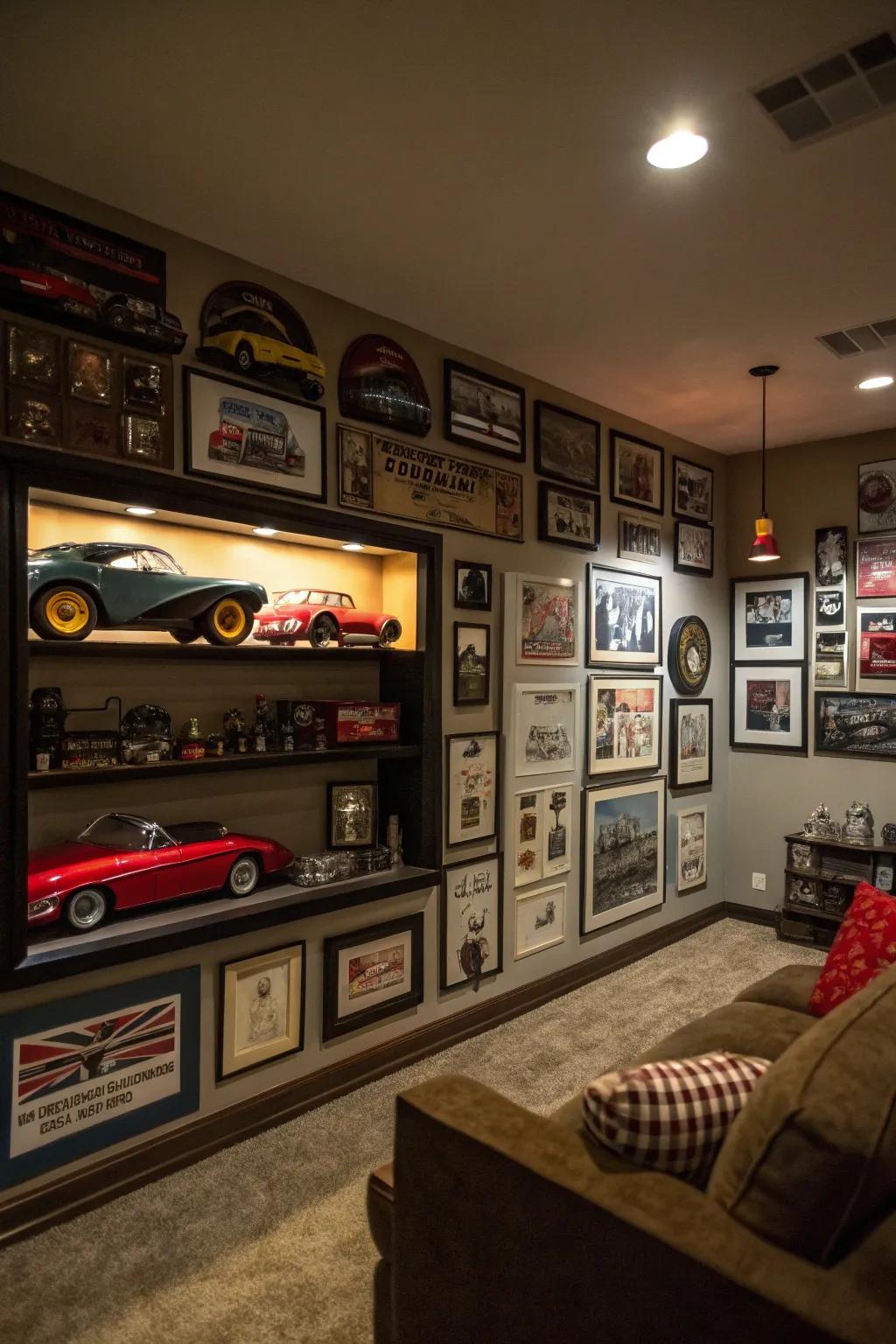 A gallery wall converts your collection into a creative display.