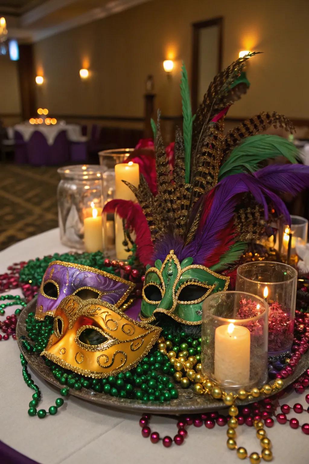 A well-composed centerpiece can serve as the focal point of your table ornamentation.