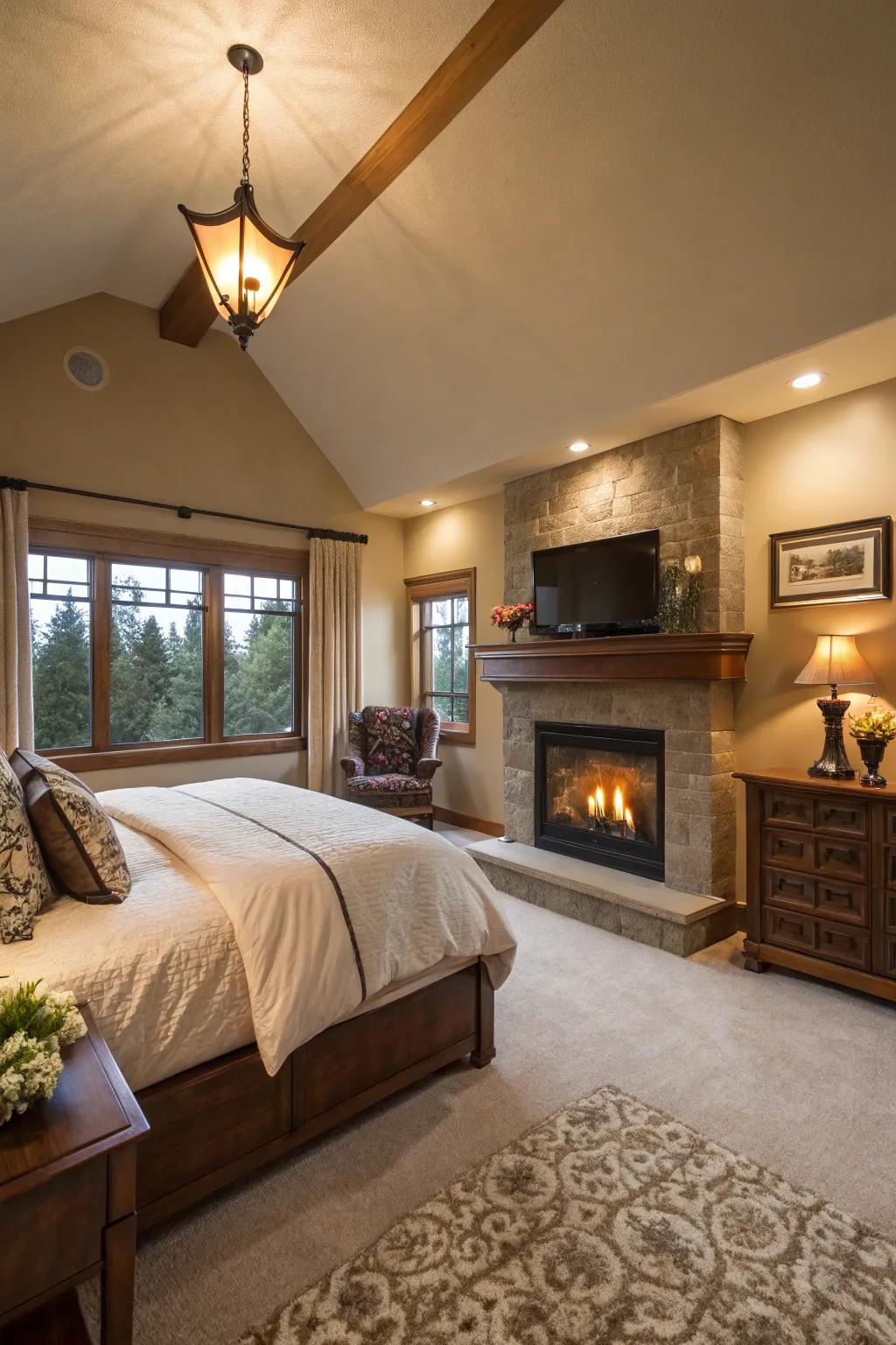 Corner fireboxes present an unparalleled and space-saving centerpiece.