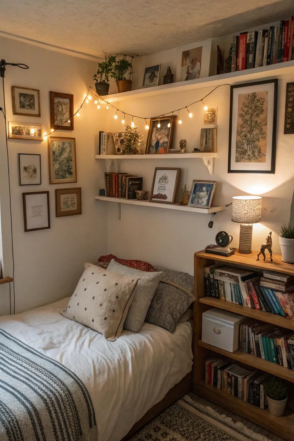 Personal accents make the area distinct.