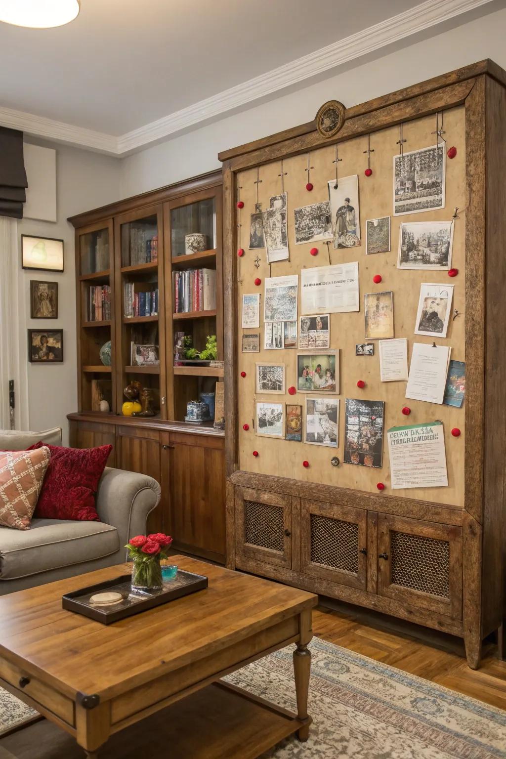 Vintage-style notice boards add timeless charm to your home.