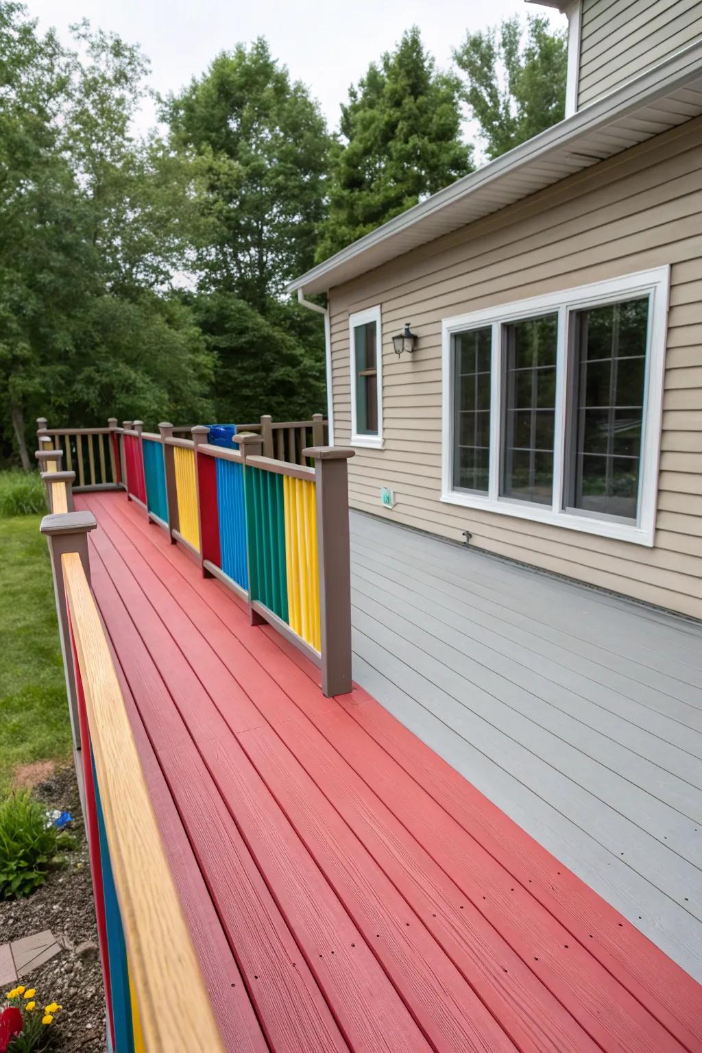 Hue contrast in skirtings produces a breathtaking visual effect.
