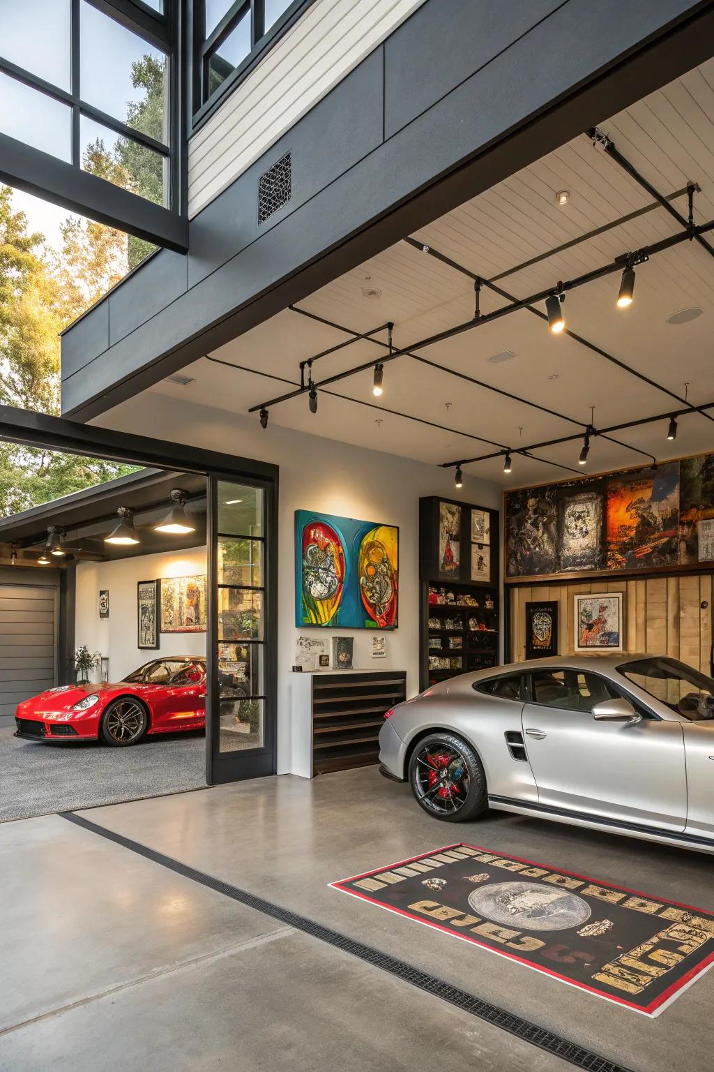 Infuse personal style into your garage with customized decor.