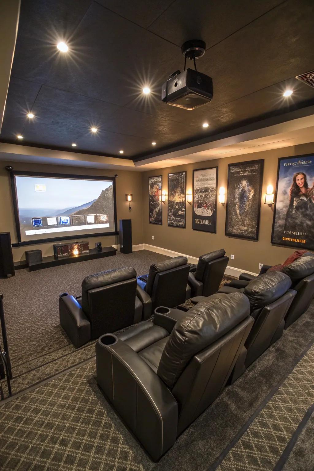 An innovative room layout makes sure everyone enjoys the best possible viewing experience.