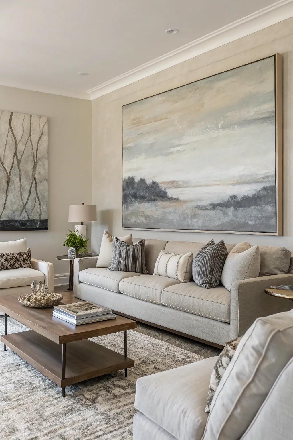 The design of your area is anchored by a statement piece.