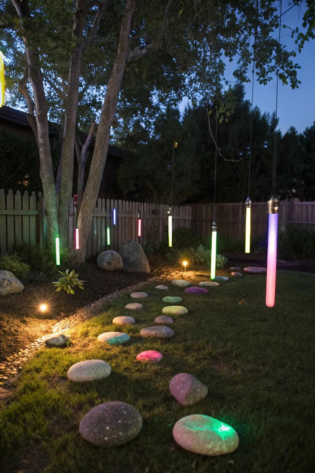 Luminous elements add a playful surprise to your decorations.