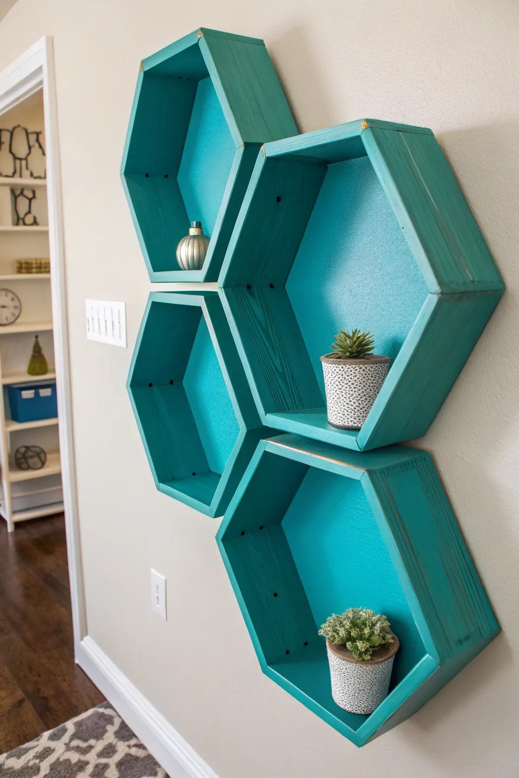 Lively interiors infuse a burst of hue into octagon ledges.