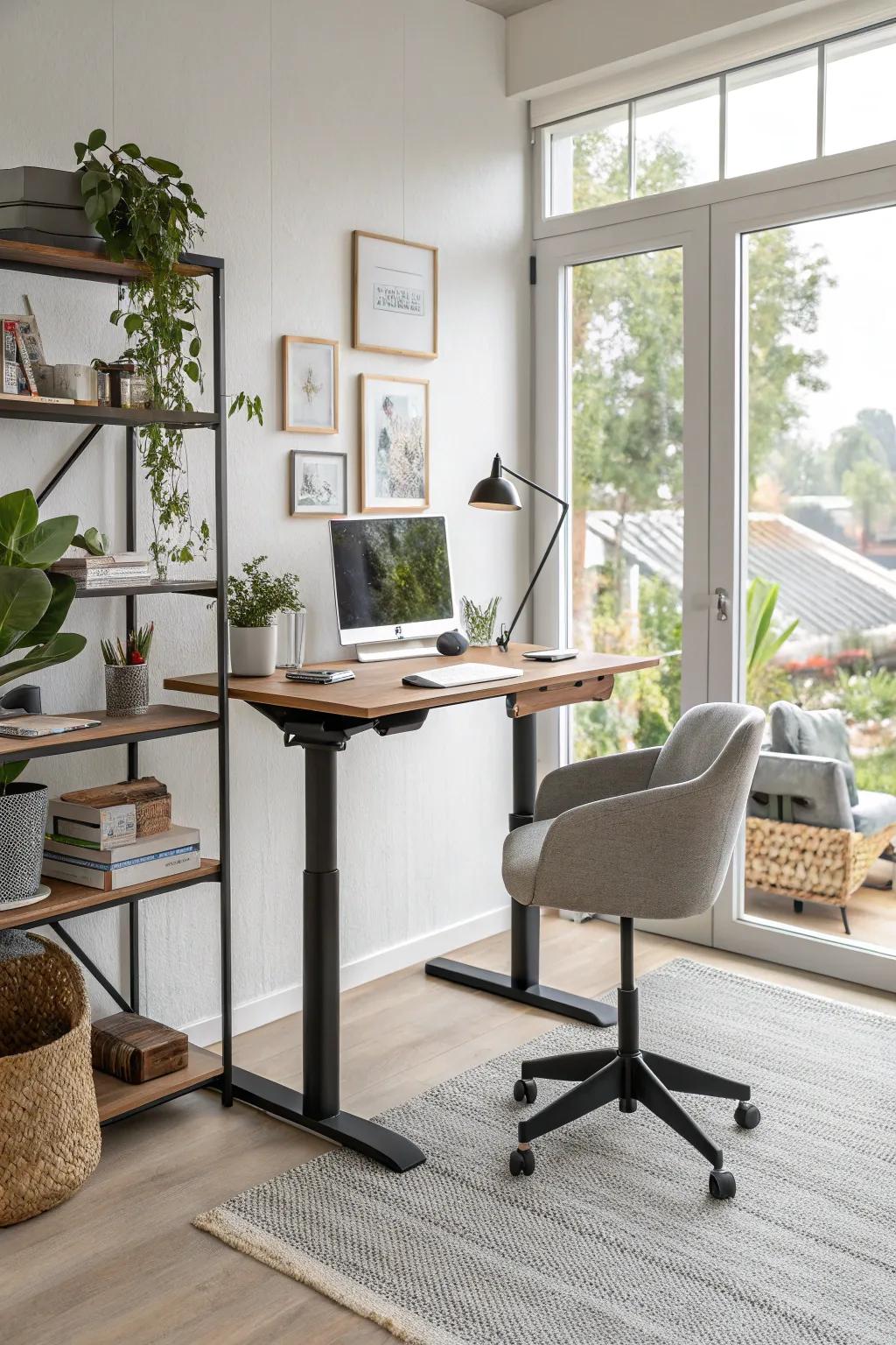 Stay dynamic with a versatile standing desk.