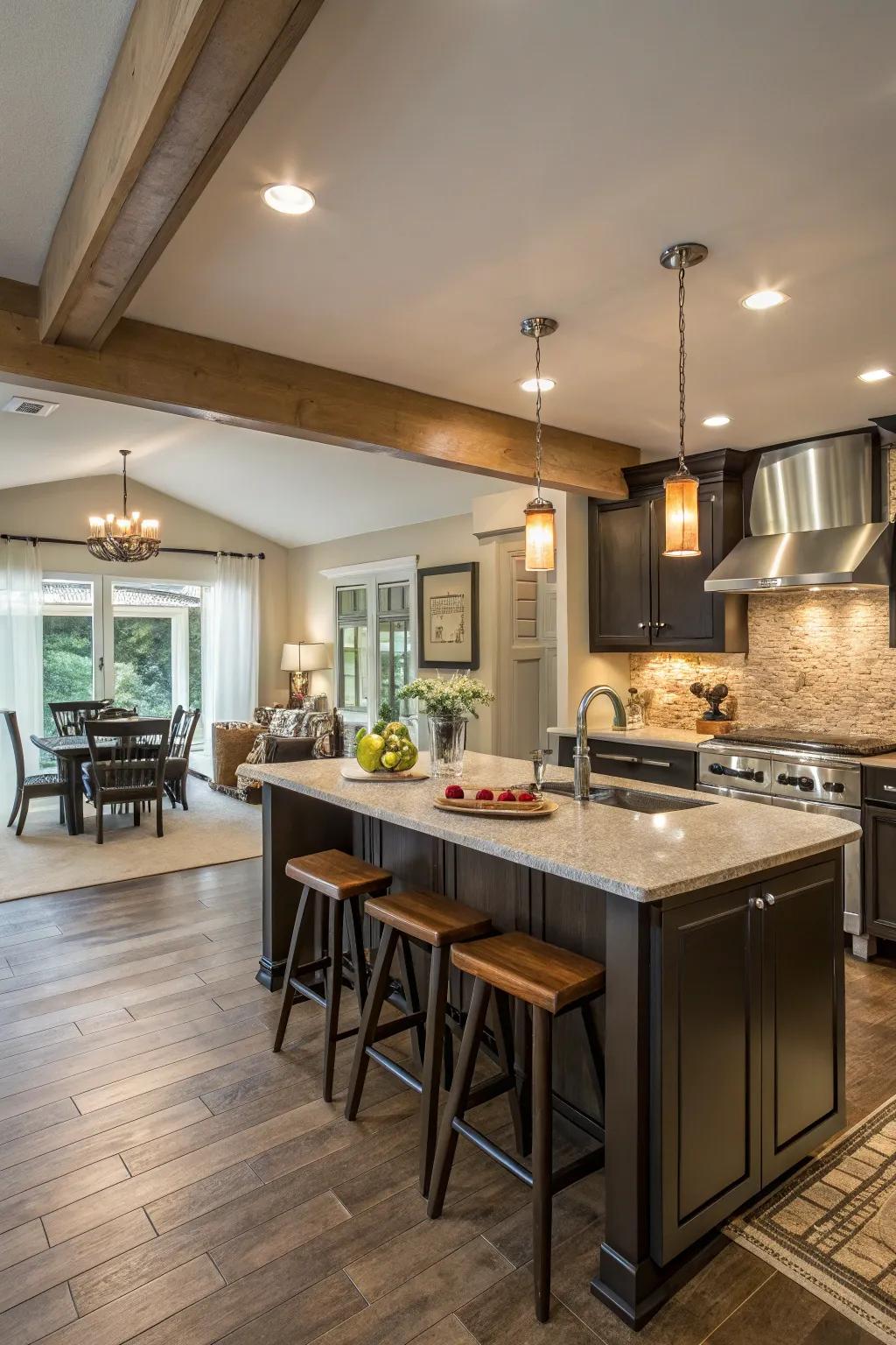 A combined space that enhances usefulness and social interaction.