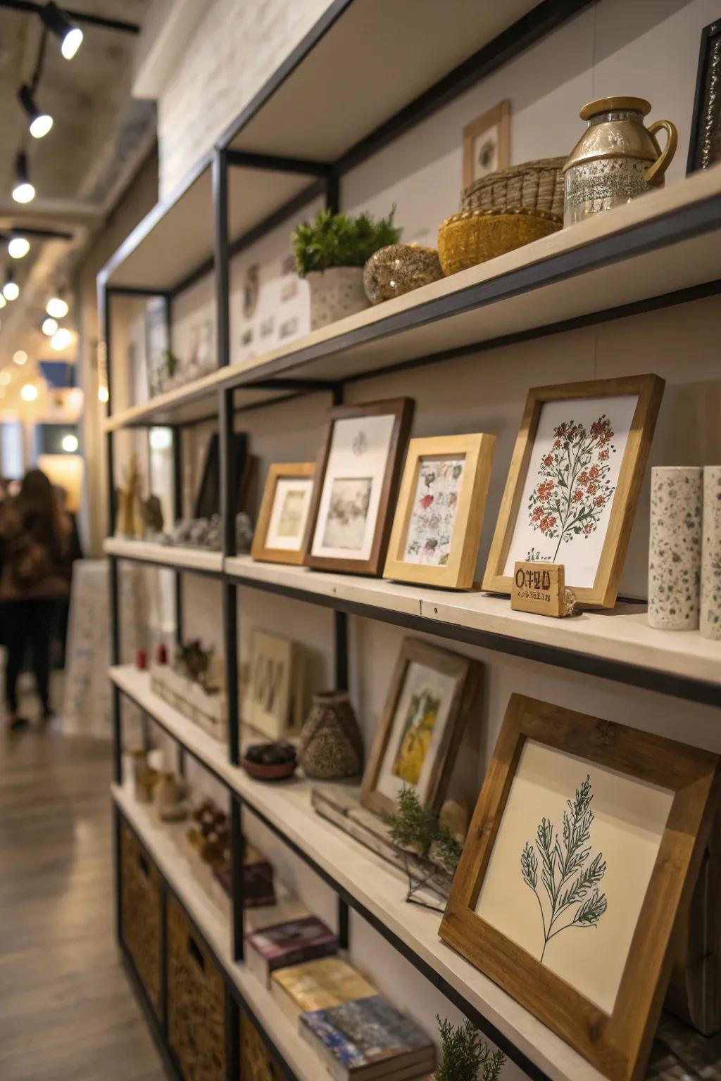 Art brings style to shelf displays