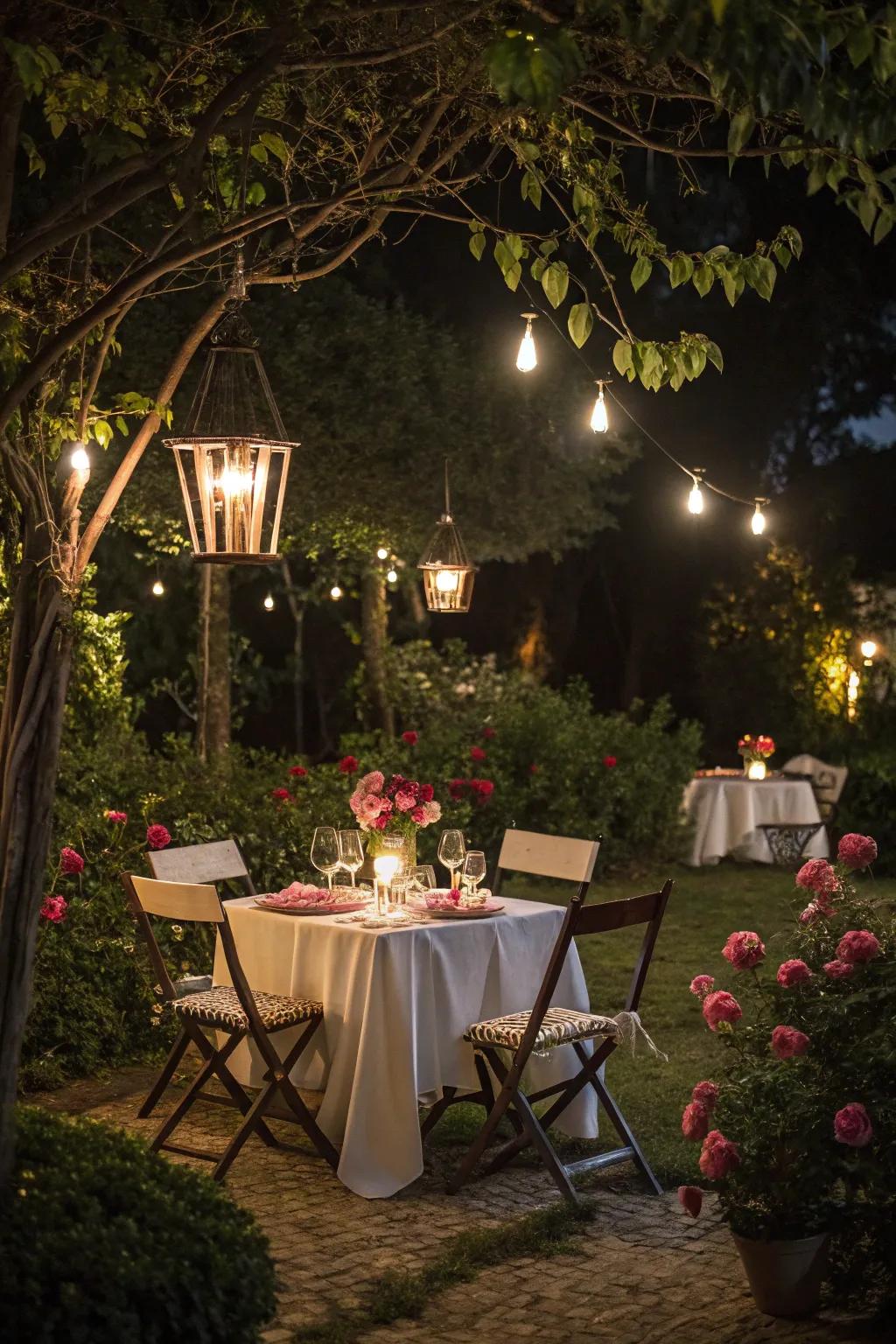 Cultivate an amorous ambiance through the strategic deployment of lantern-lit evenings.