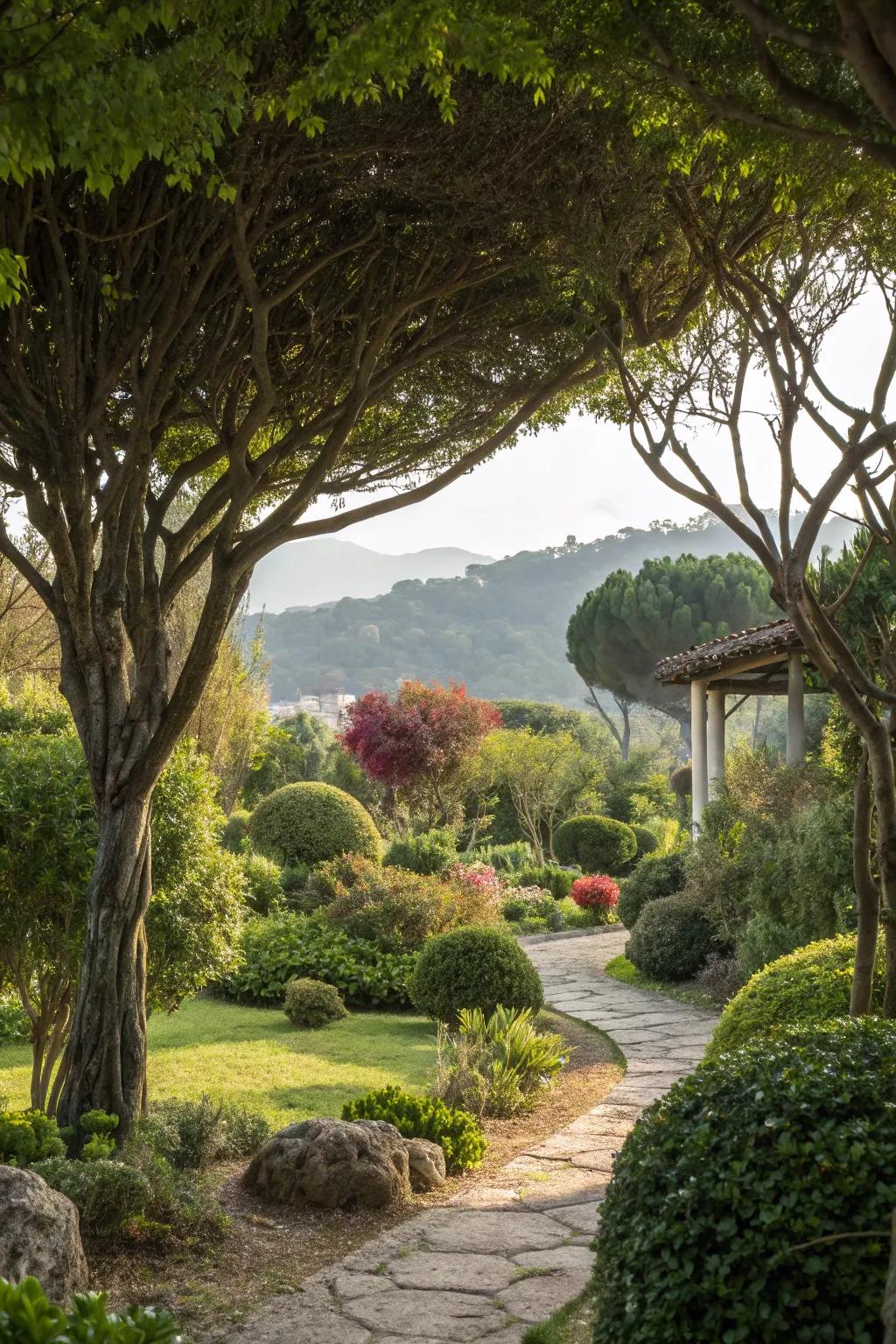 Nature’s elements heightening the garden's organic sensation.