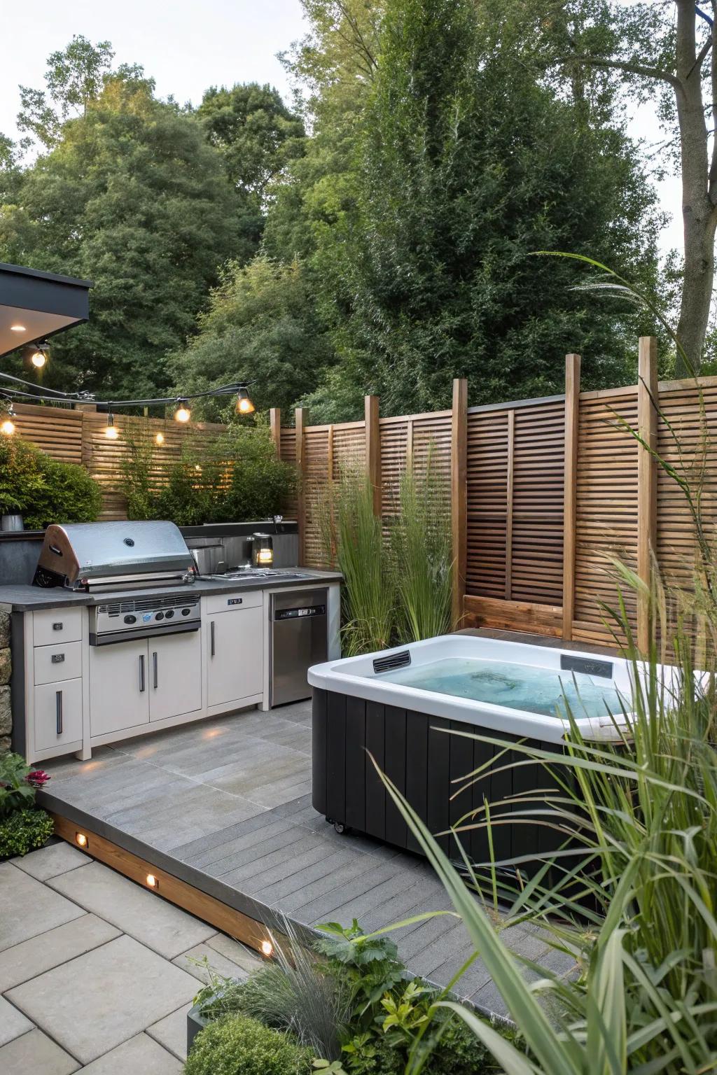 Privacy features can transform your outdoor area into a secluded oasis.