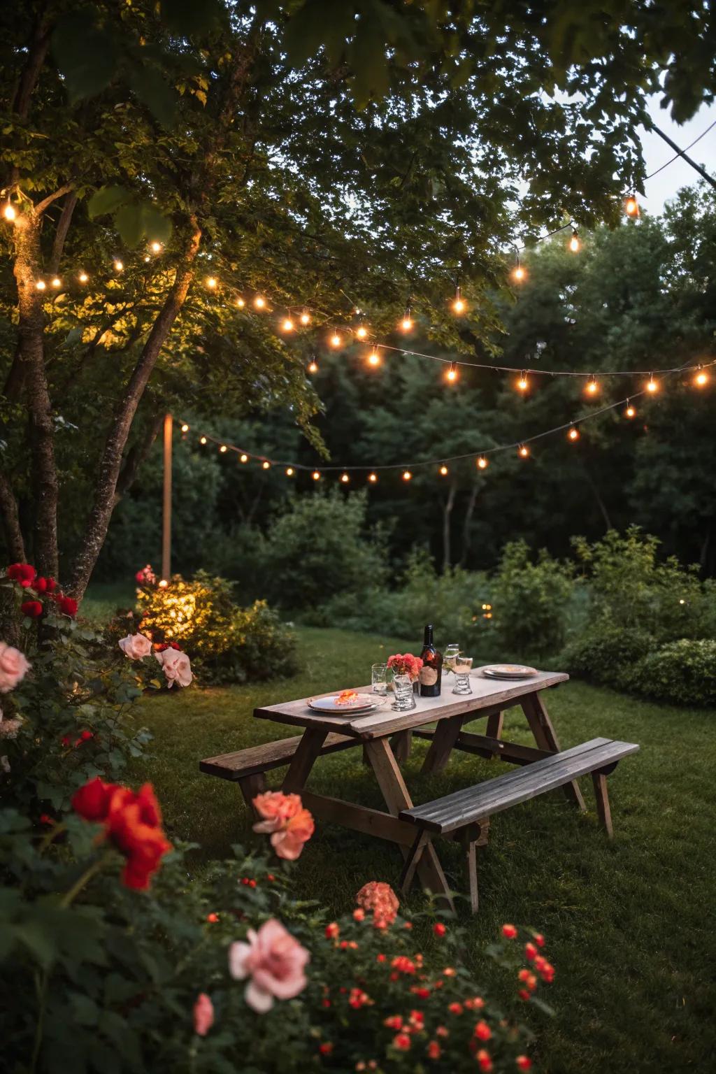 Festoon lights add enchanting ambiance to any outdoor setting.
