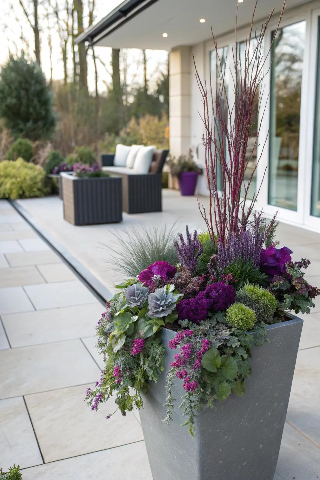 Lavender shades introduce an unexpected and delightful twist.