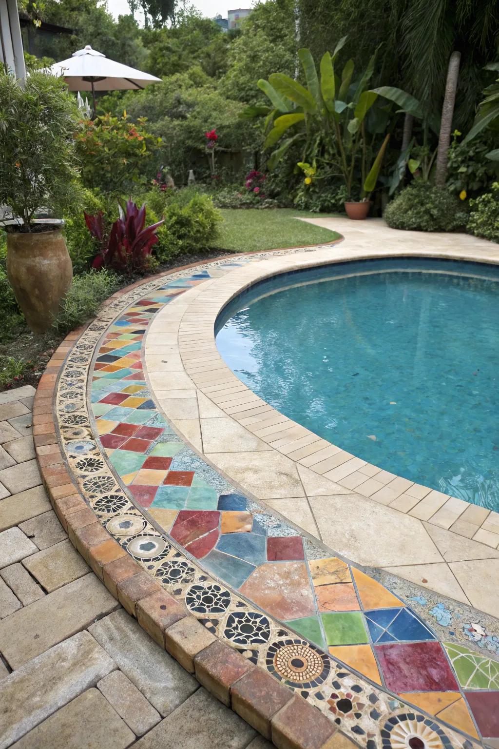 Decorative tiles add a splash of color and artistic flair.