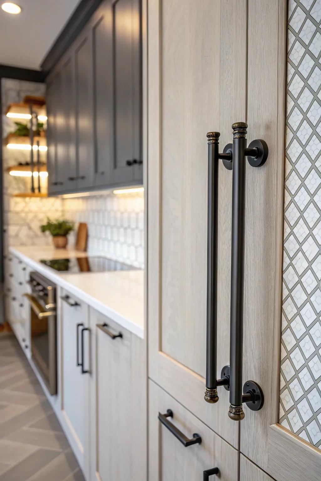 Unique fixtures can transform the aesthetic of your pantry portal.