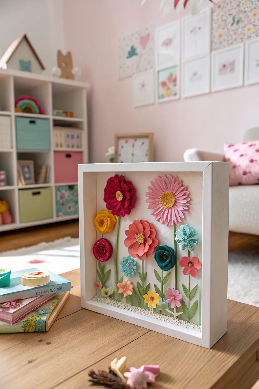 A whimsical shadow box ignites imagination and inventiveness.