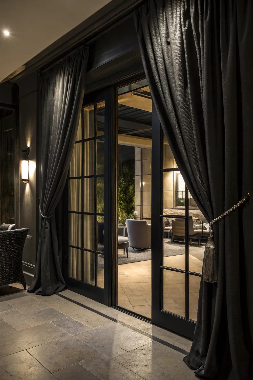 Intense coverings craft a captivating contrast and enrich elegance in any chamber.