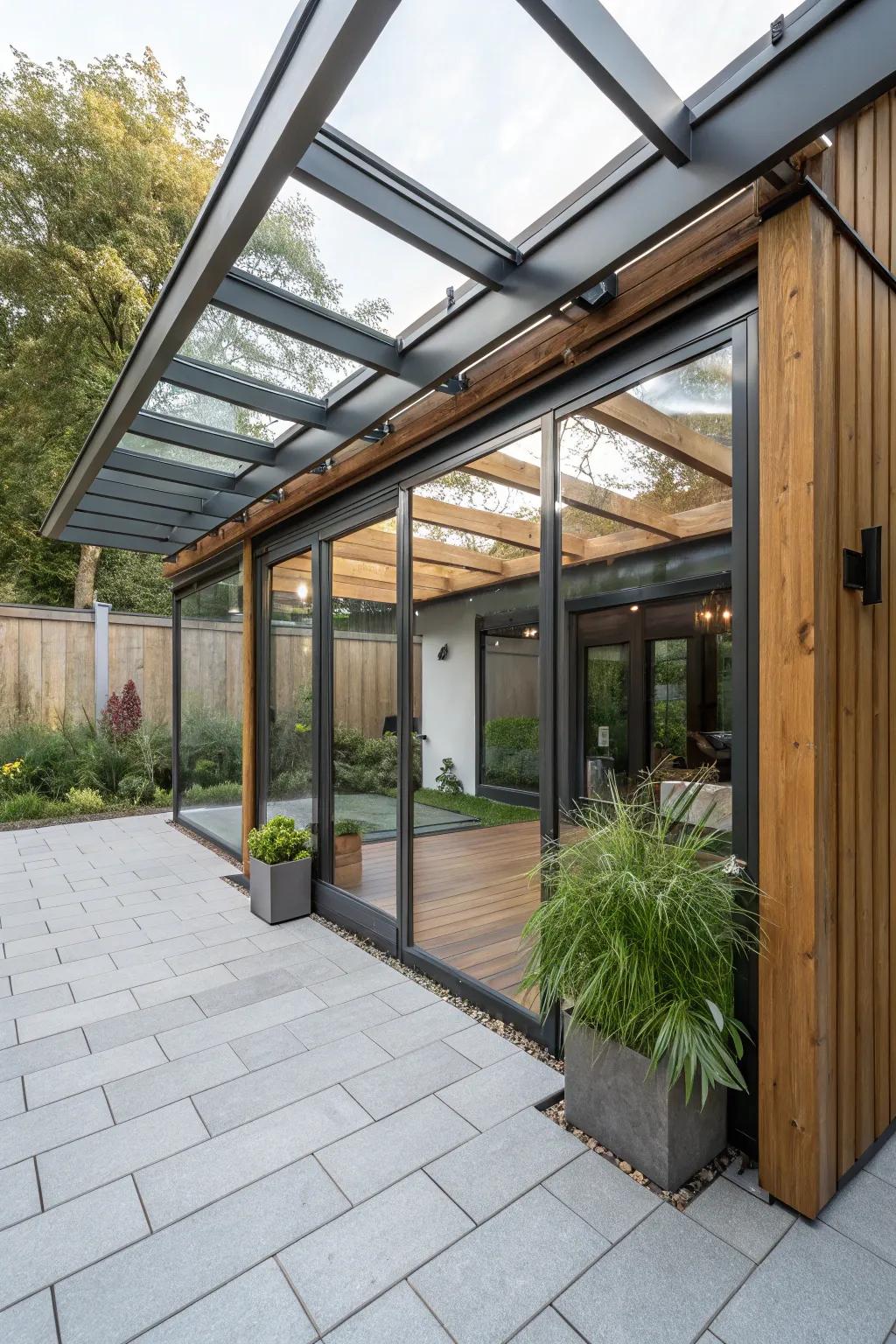 Get creative with a blend of materials in your shelter.