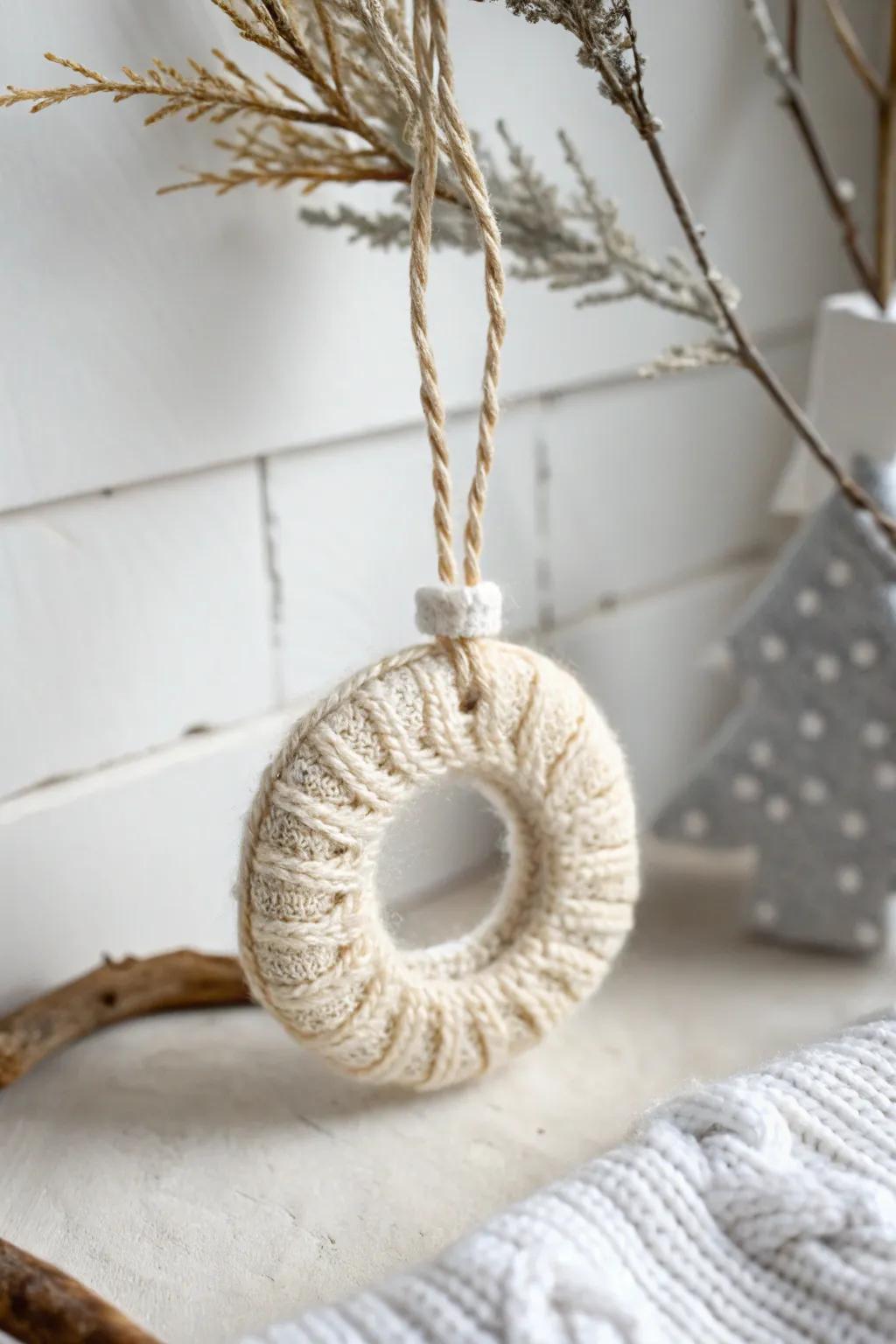 Change your old knits into charming upcycled sweater decorations for a touch of warmth and sustainability.