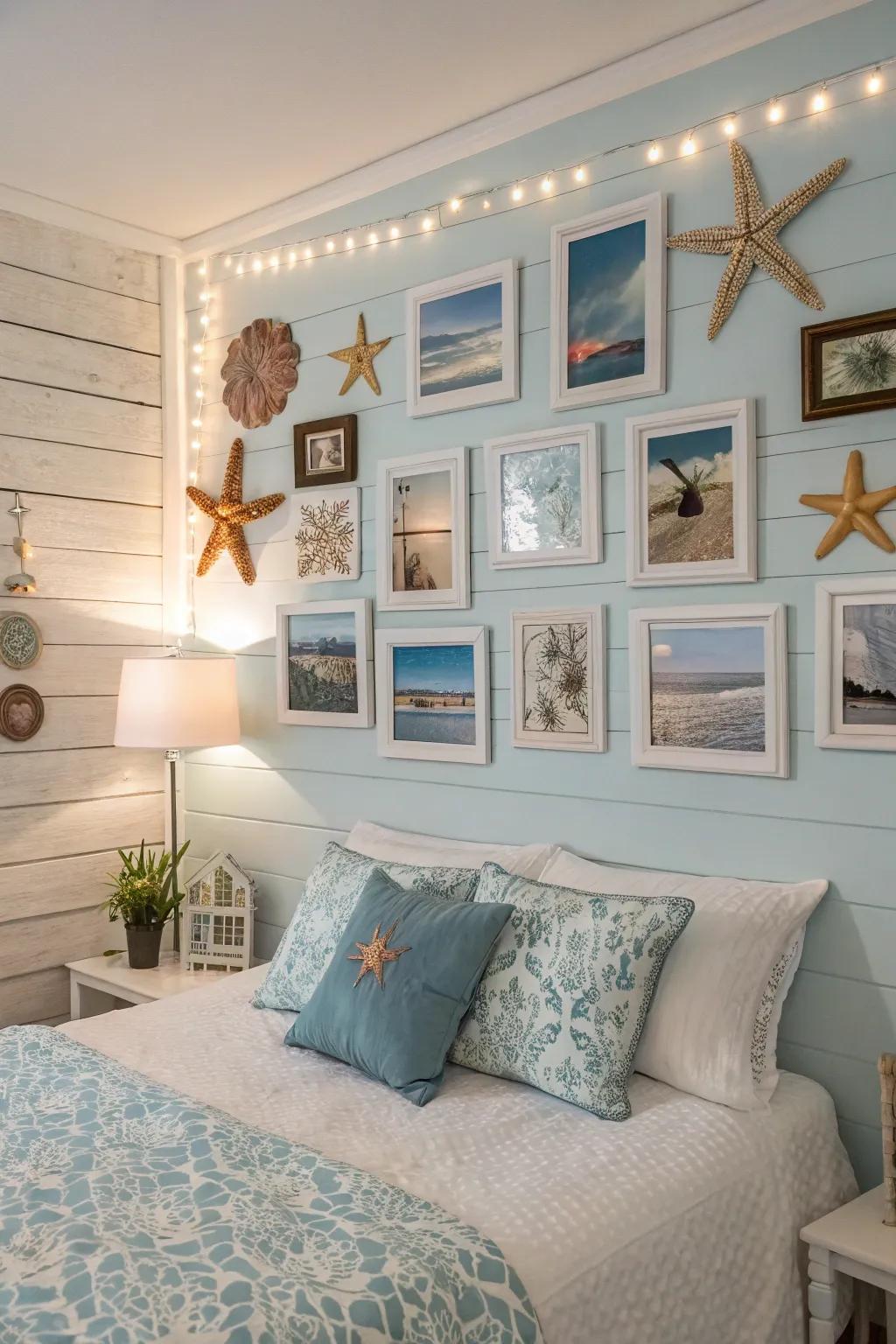 A themed image wall cultivates cohesion and flair.