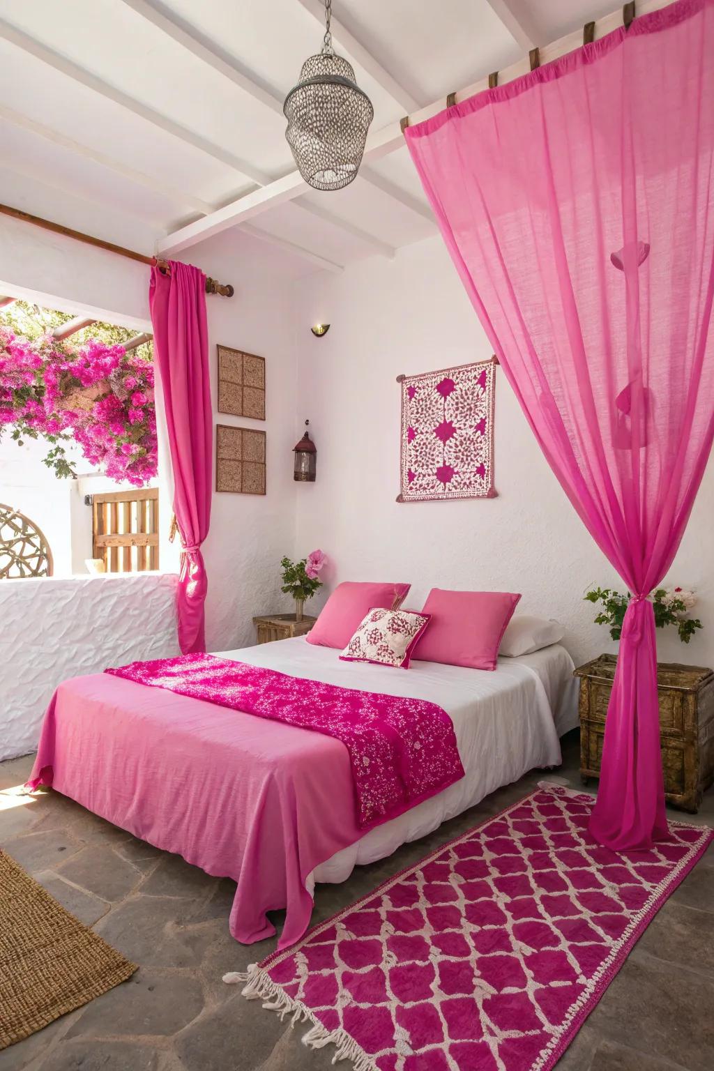 A rose and chalk wonderland brings enchantment to your bedroom.