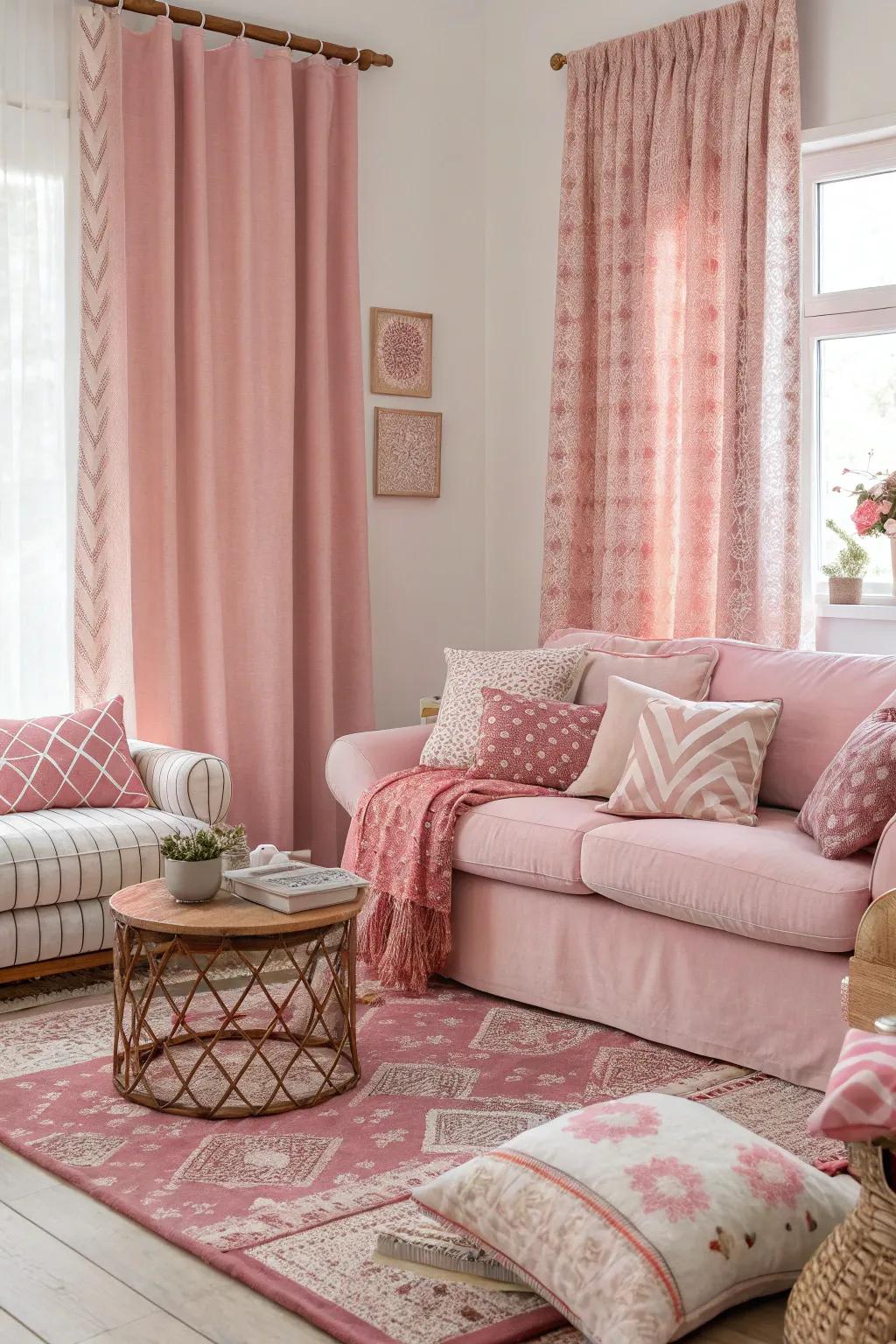 Layered rose textures enhance dimension and coziness.