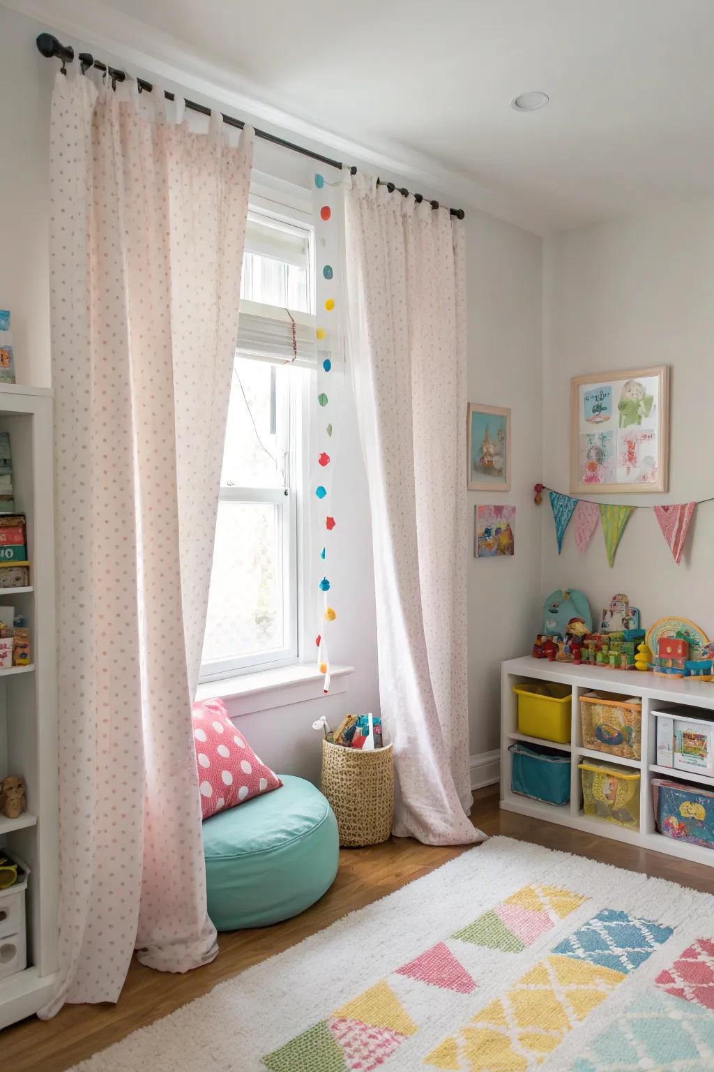 Child-proof curtains ensure effortless access and safety.