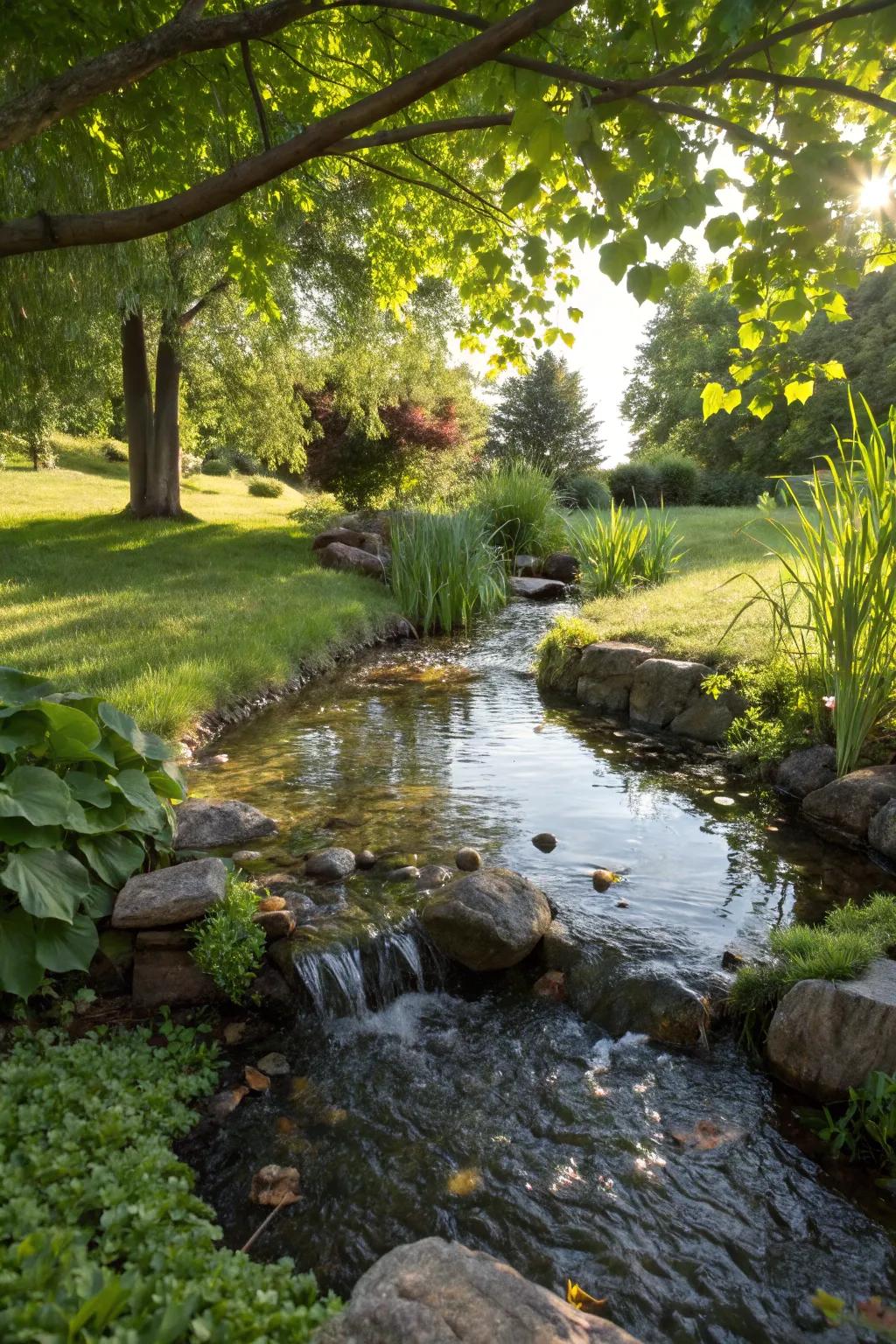 A concealed origin introduces an element of intrigue to your pond stream.