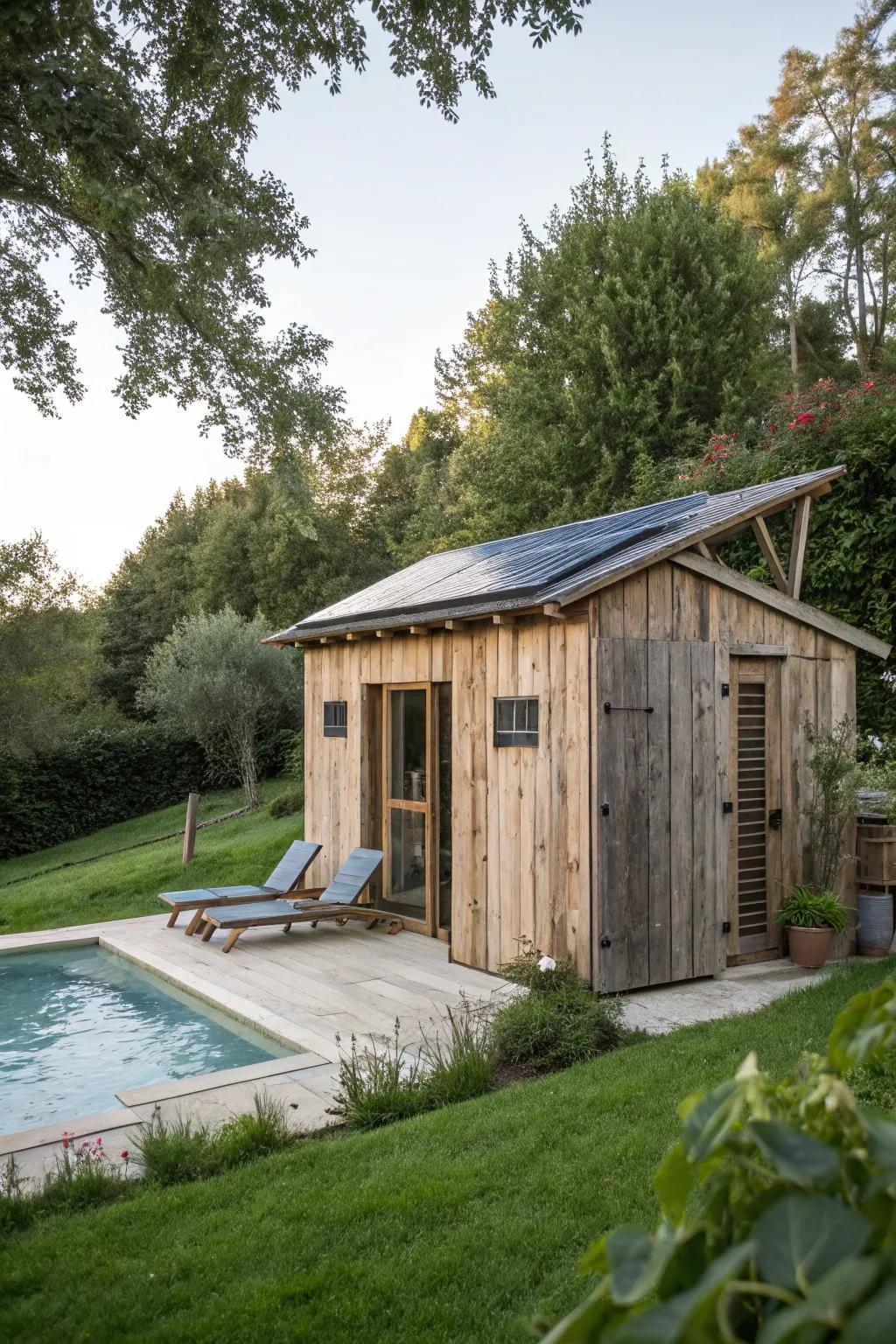An environmentally conscious cabana that pairs design and sustainability.