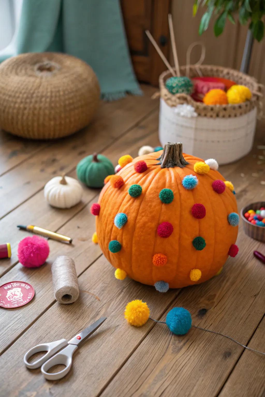 Decorative ball pumpkins deliver a cheerful and playful vitality.