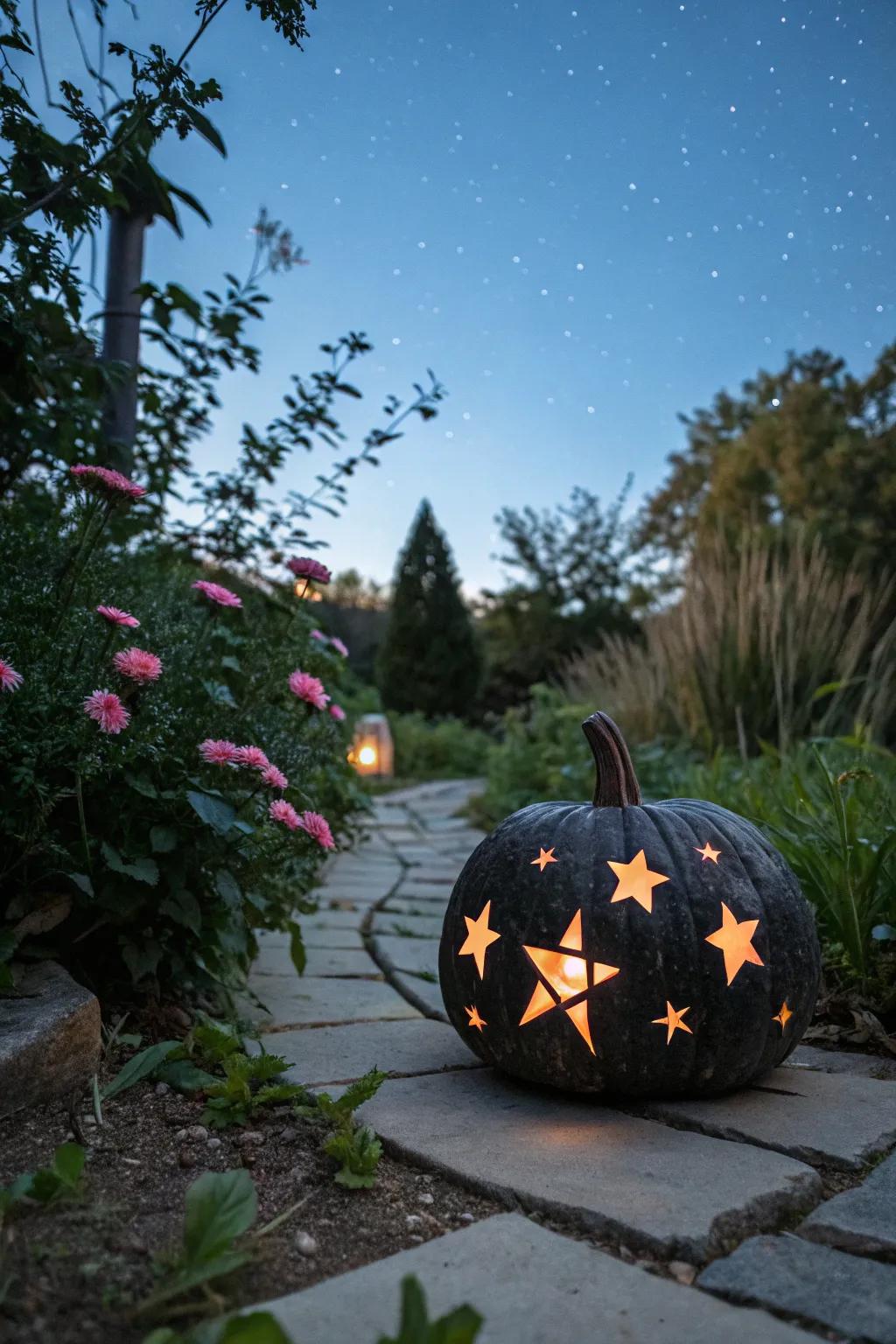 A celestial gourd showcasing luminous starry constellations.