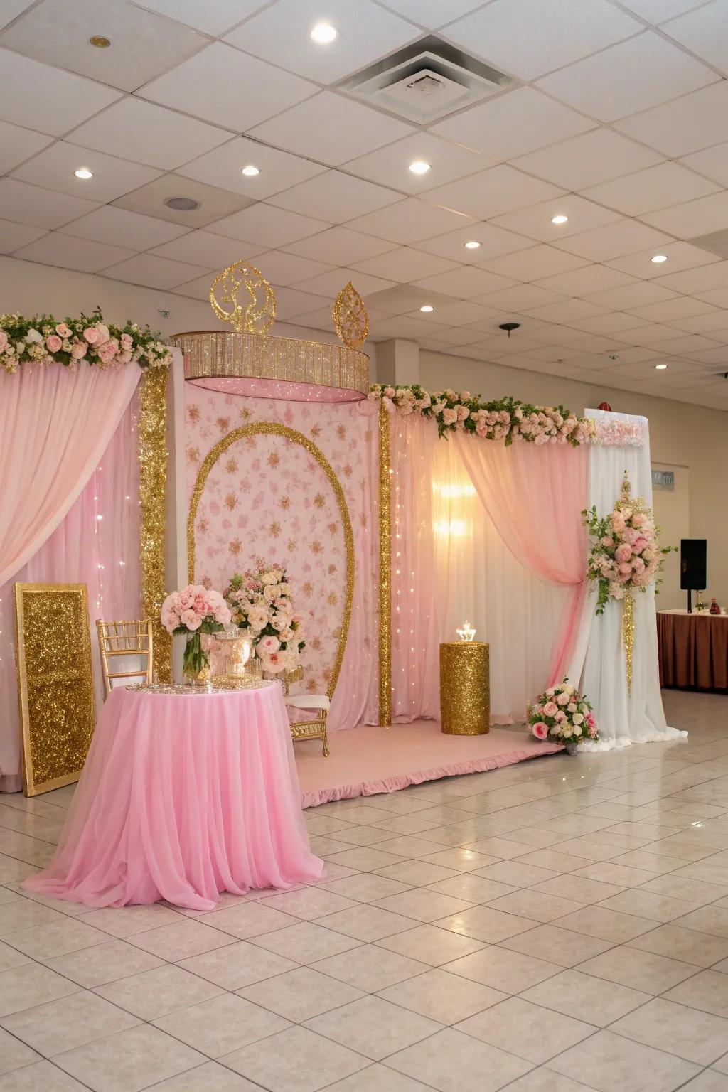 A unified color design accentuates the grace of your quinceañera.