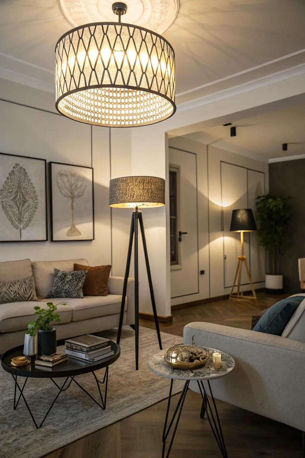 Elegant illumination fixtures that define the mood.