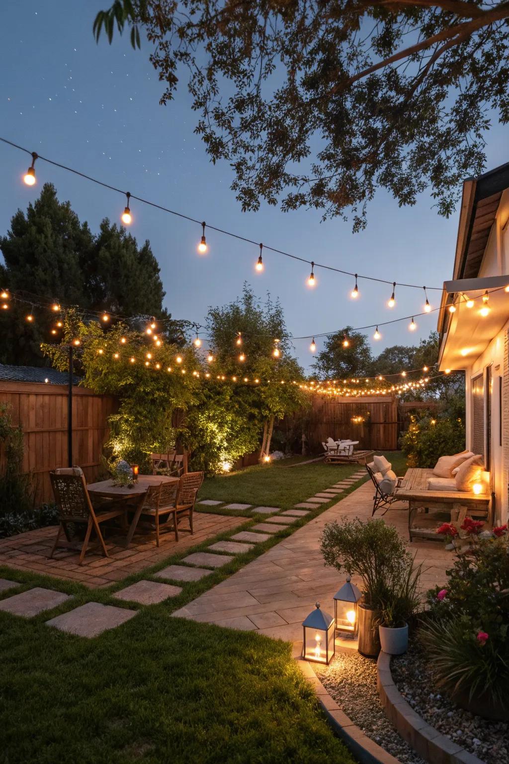 Ambient lighting improves the mood and usability of your backyard.