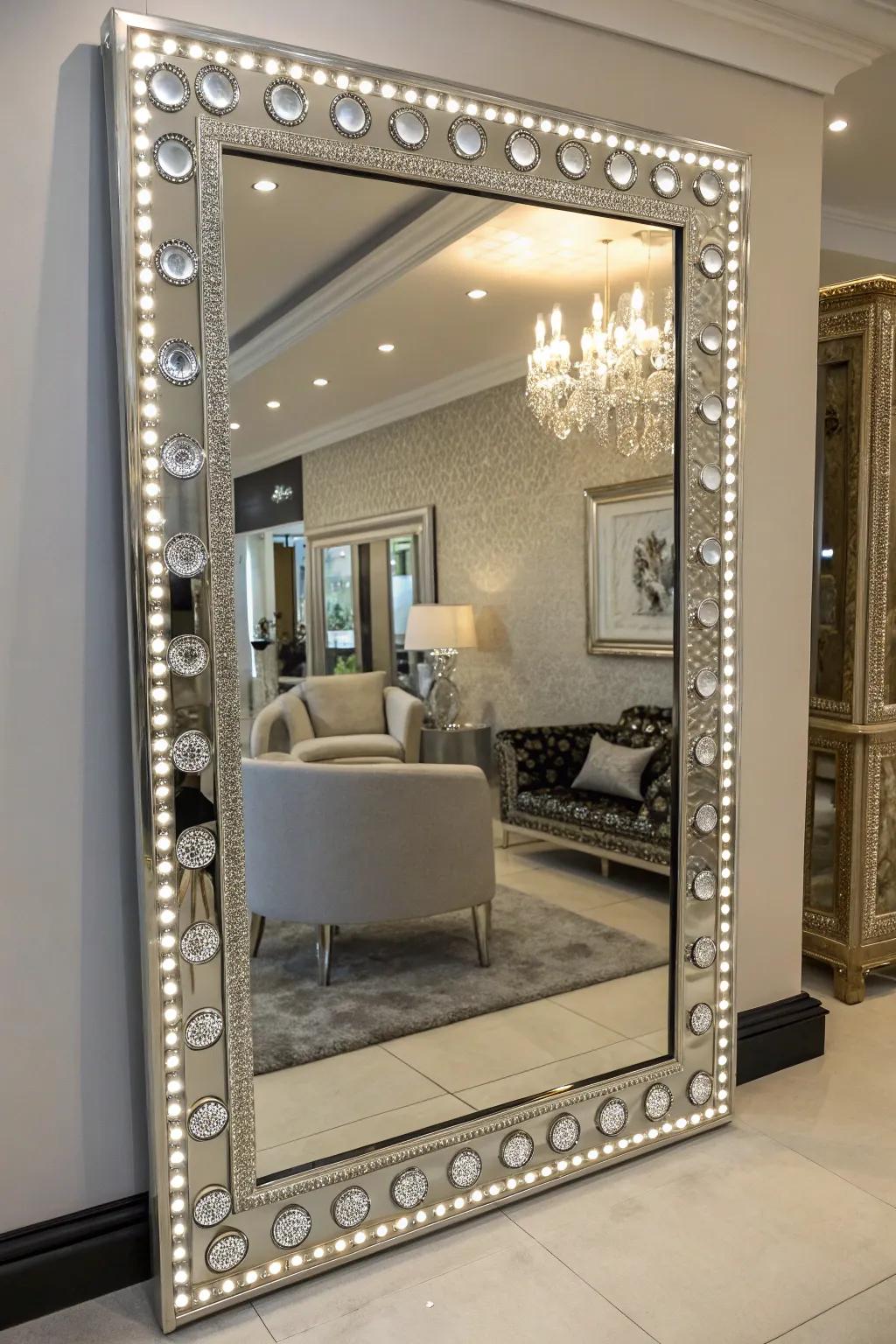 Symmetrical gem designs create an aesthetic of balance.