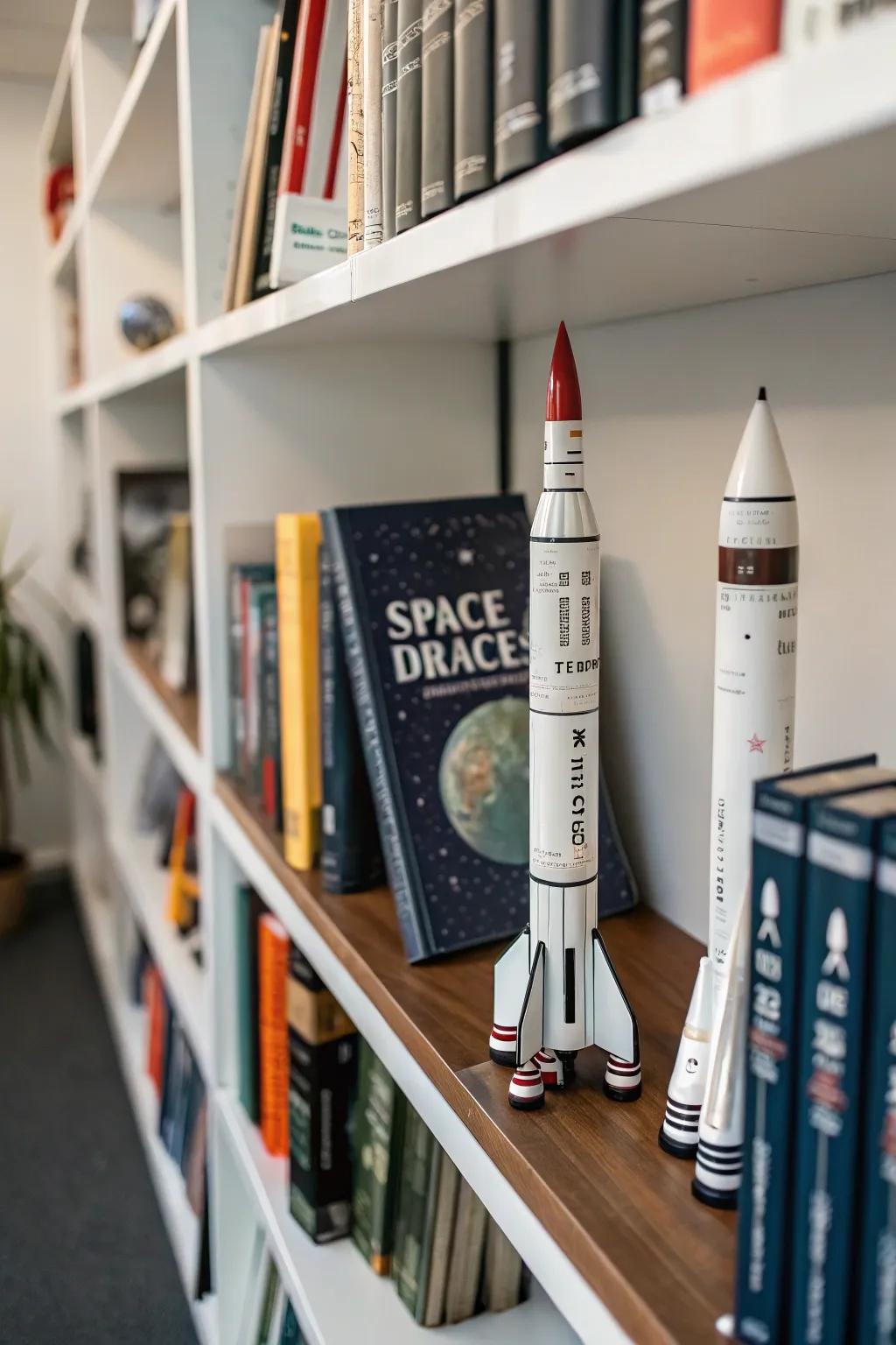 Include charm to your shelves with shuttle models.
