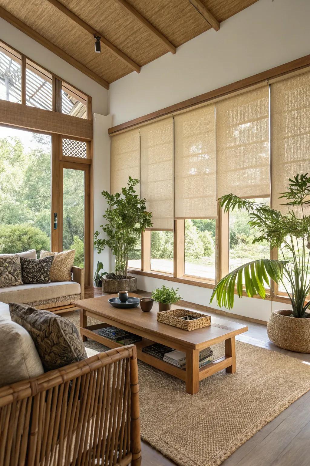 Eco-friendly materials add a sustainable touch to decor.