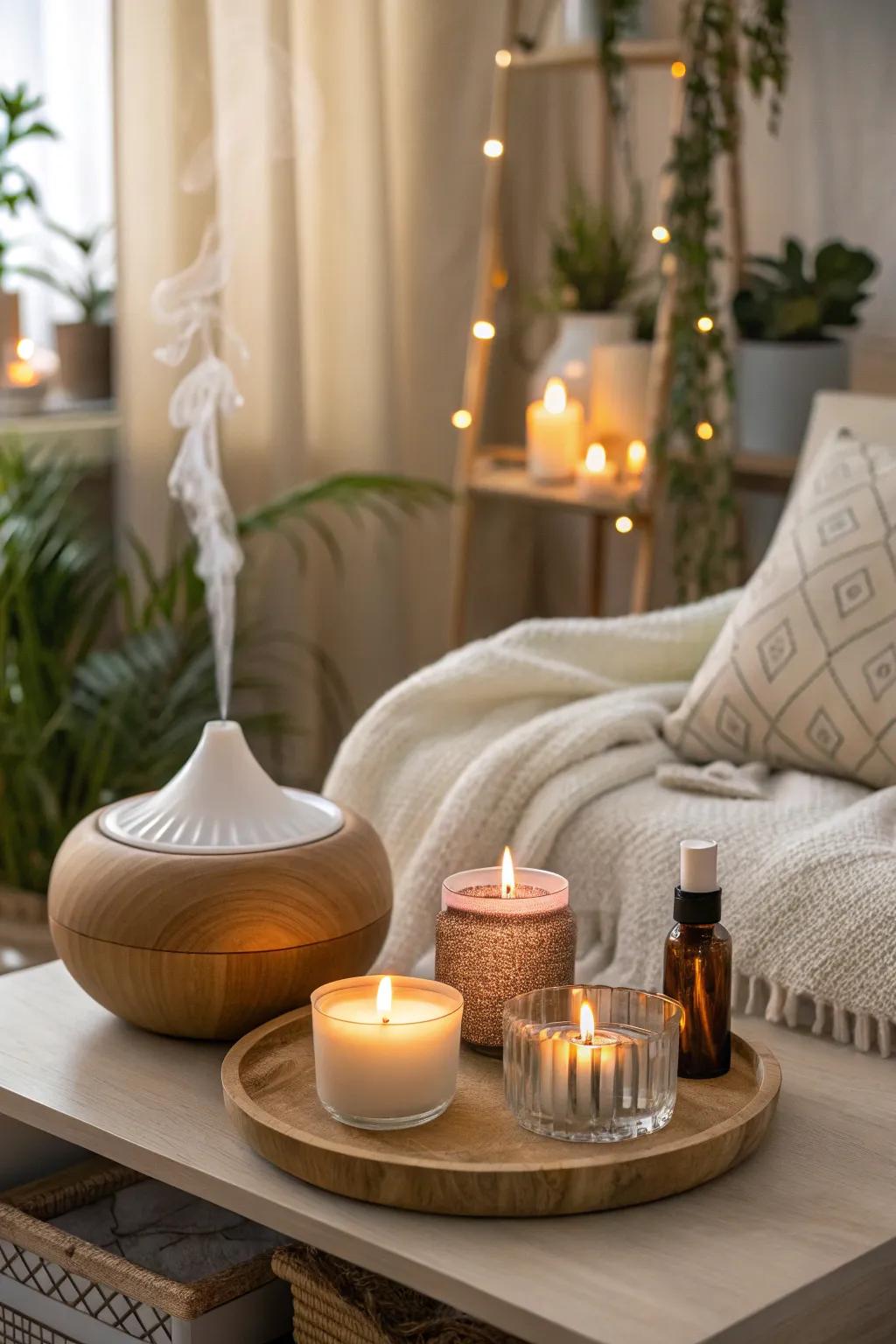 Make the feel better with calming smells.