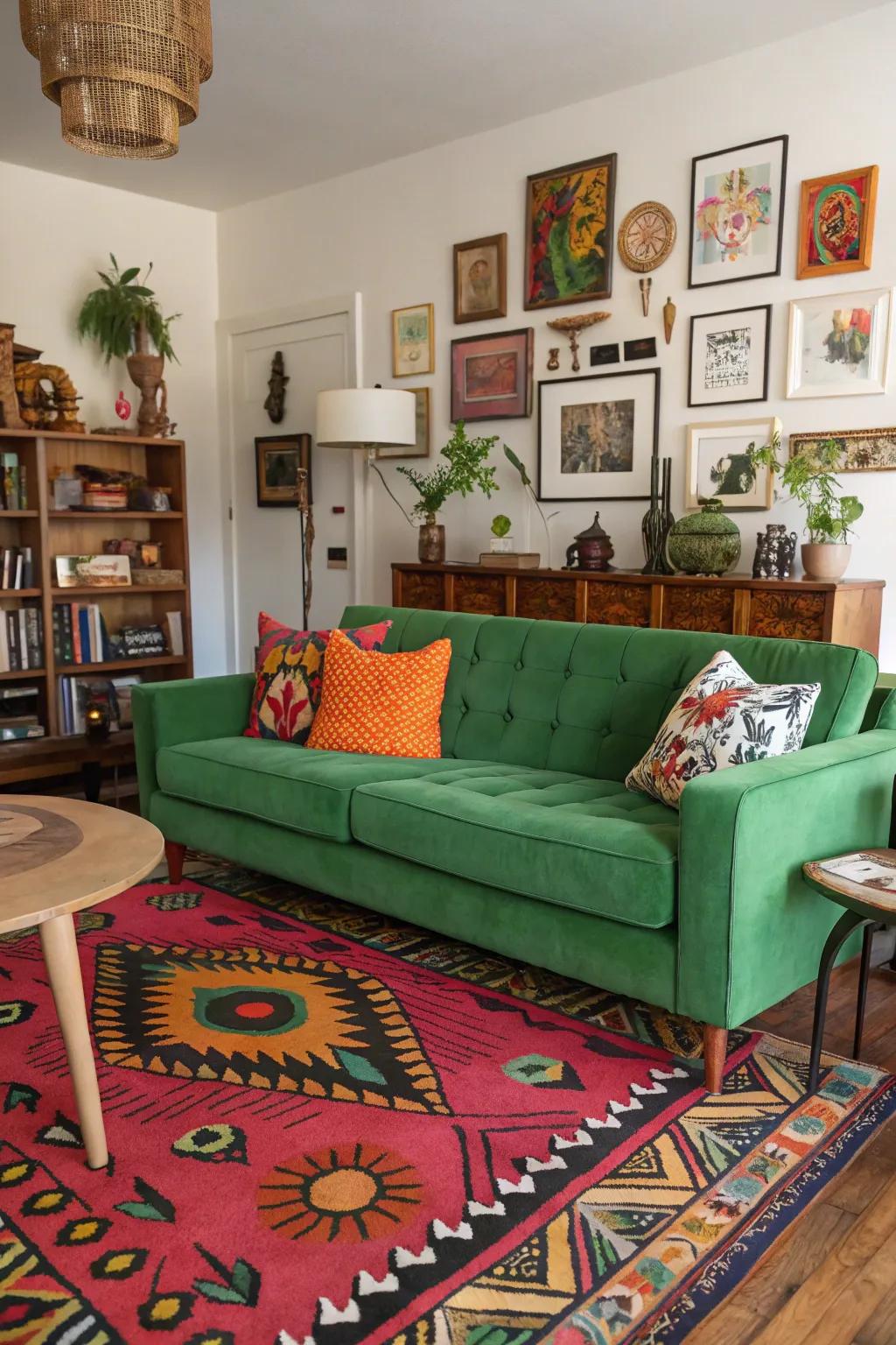 Daring imprints infuse energy and personality into a room.