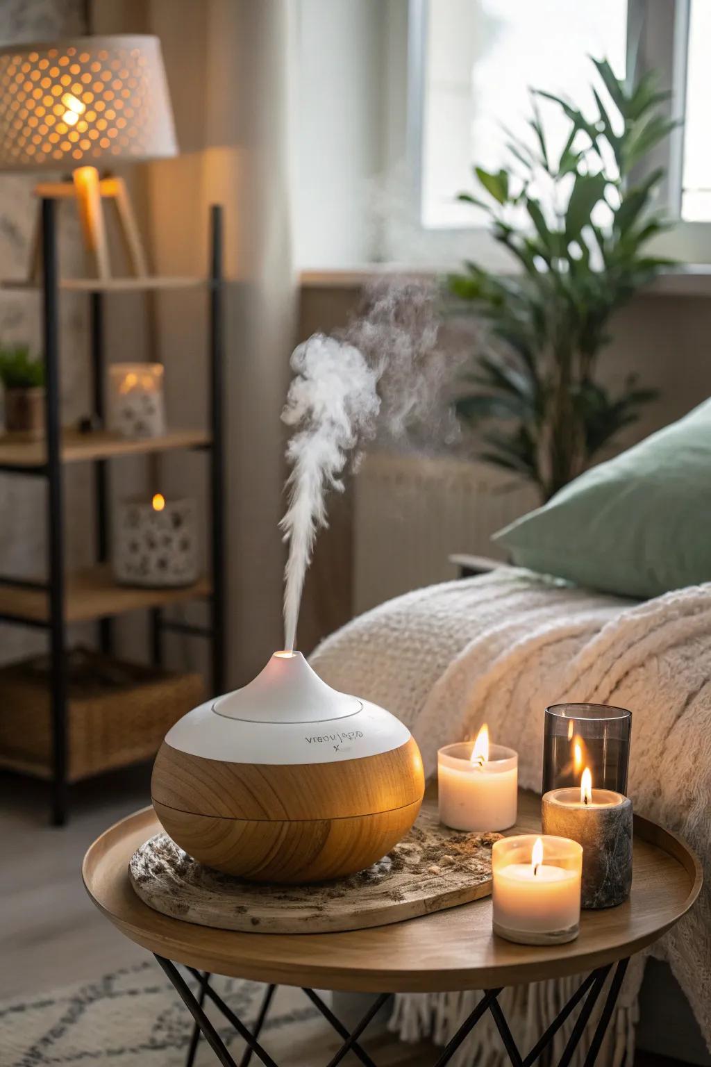 Scent therapy adds a calming scent.