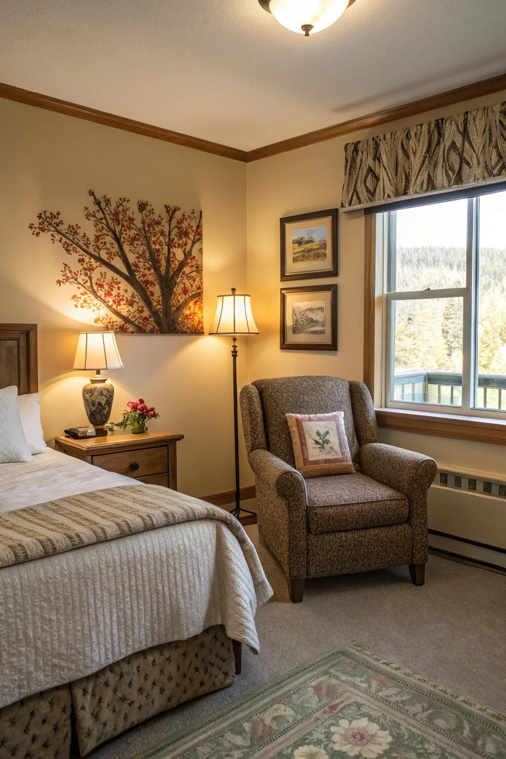 Comfortable resting areas encourage unwinding.