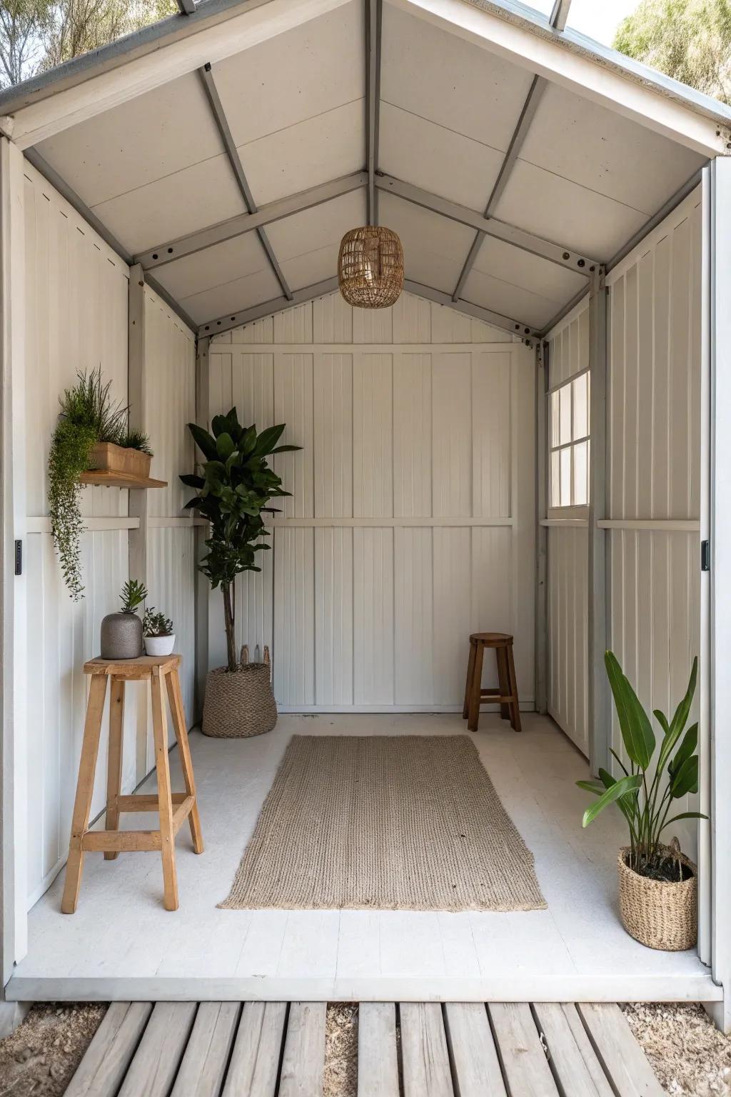 Simple style offers a calm and roomy feel.