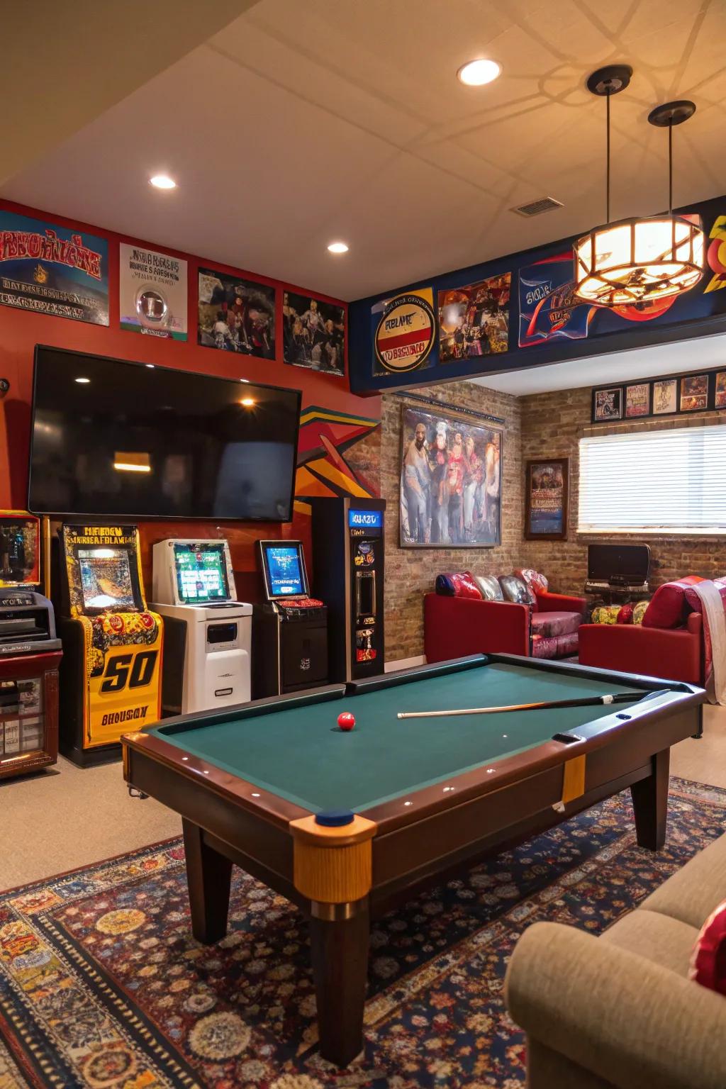 A game room equals endless fun.
