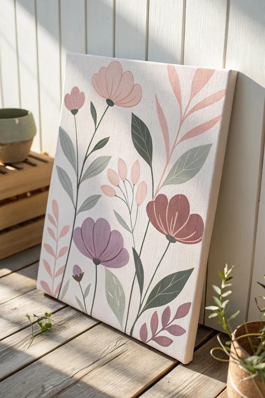 Delight in the beauty of simplicity with abstract blooms, where colors dance and blend effortlessly on the canvas.